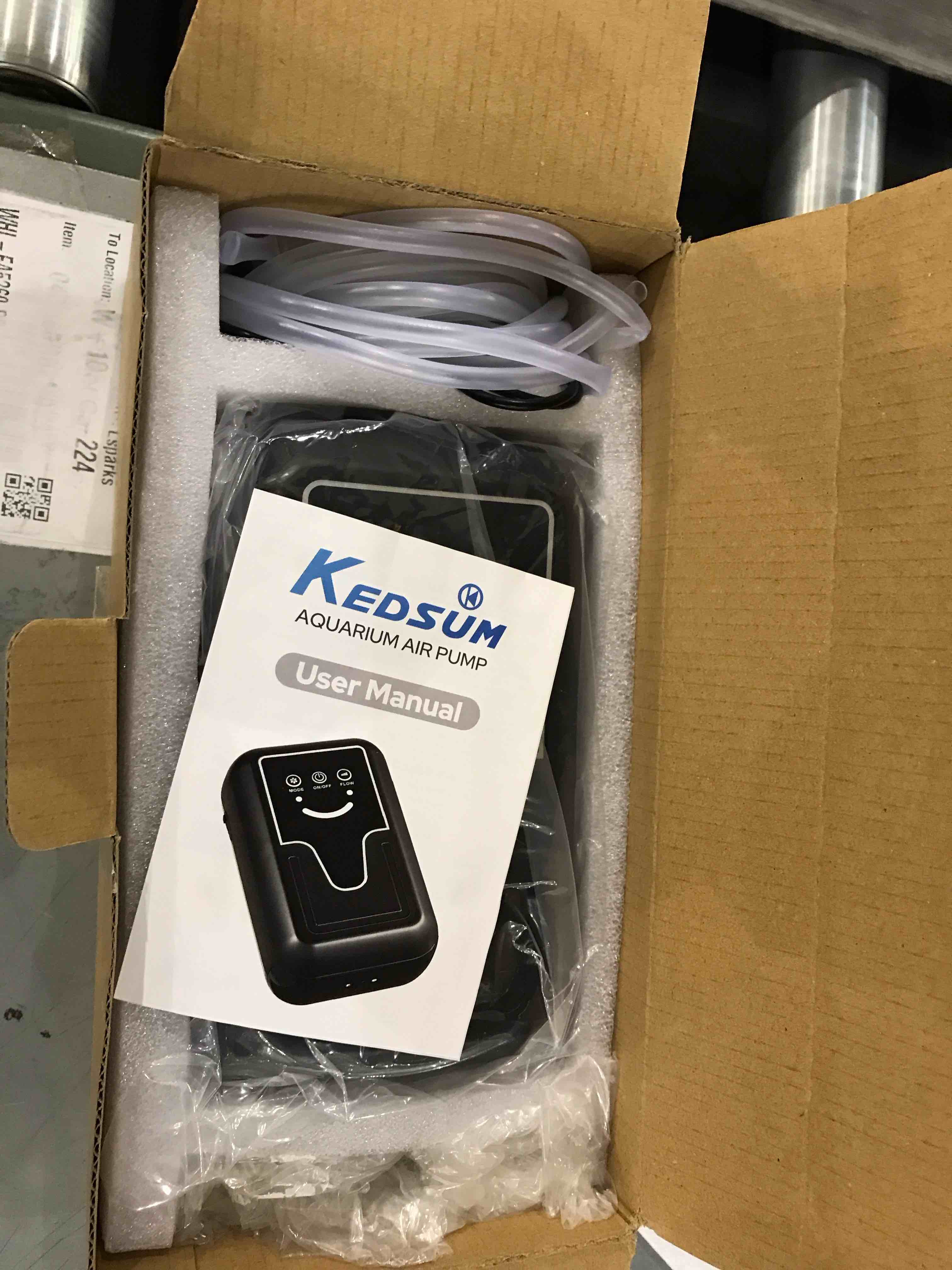 KEDSUM Aquarium Air Pump, Rechargeable Battery Powered Aerator for Fish Bait, Portable Bait Aerator Pump for Fish Tank to 5-200gal, USB Aquarium Bubbler for Outdoor-Fishing, Moving and Power Outages