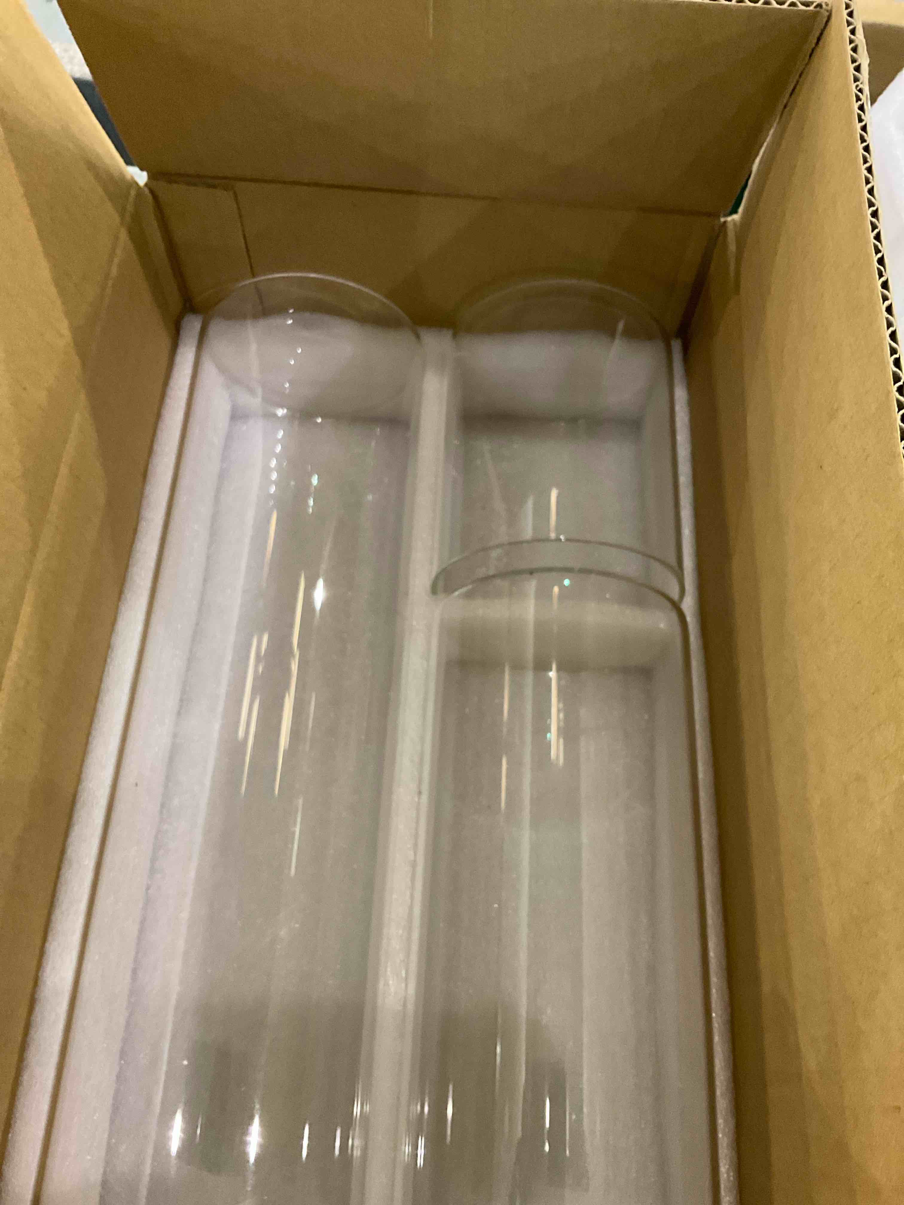 Glass Hurricane Candle Holder, 3pcs Clear Cylinder Candle Holders Bulk for Pillar Candles, Open Ended Glass Candle Pedestal for Wedding Centerpieces Tables, Party, Event(No.01)