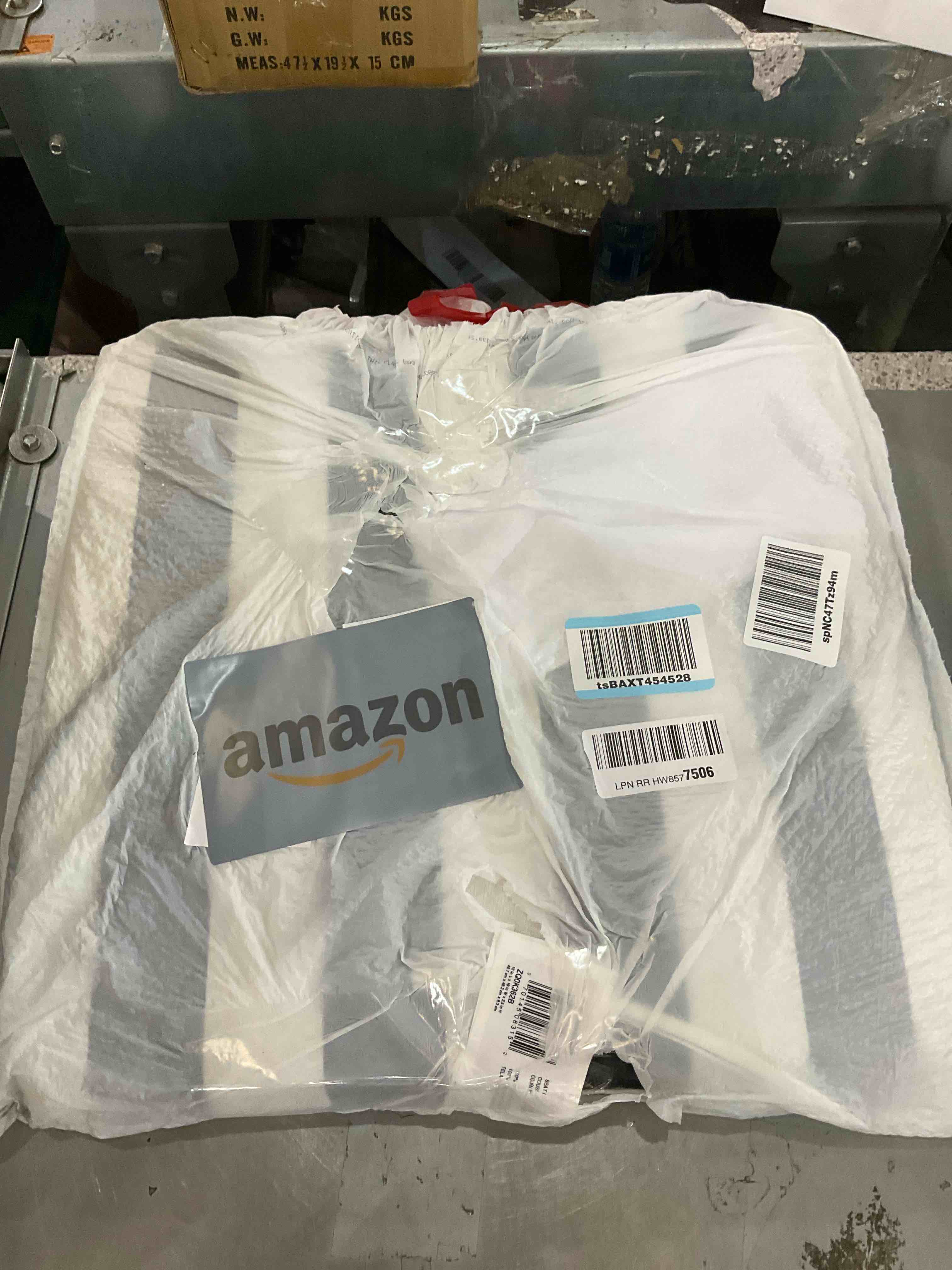 Arden Selections Outdoor Seat Cushion 18 x 19, Black Cabana Stripe