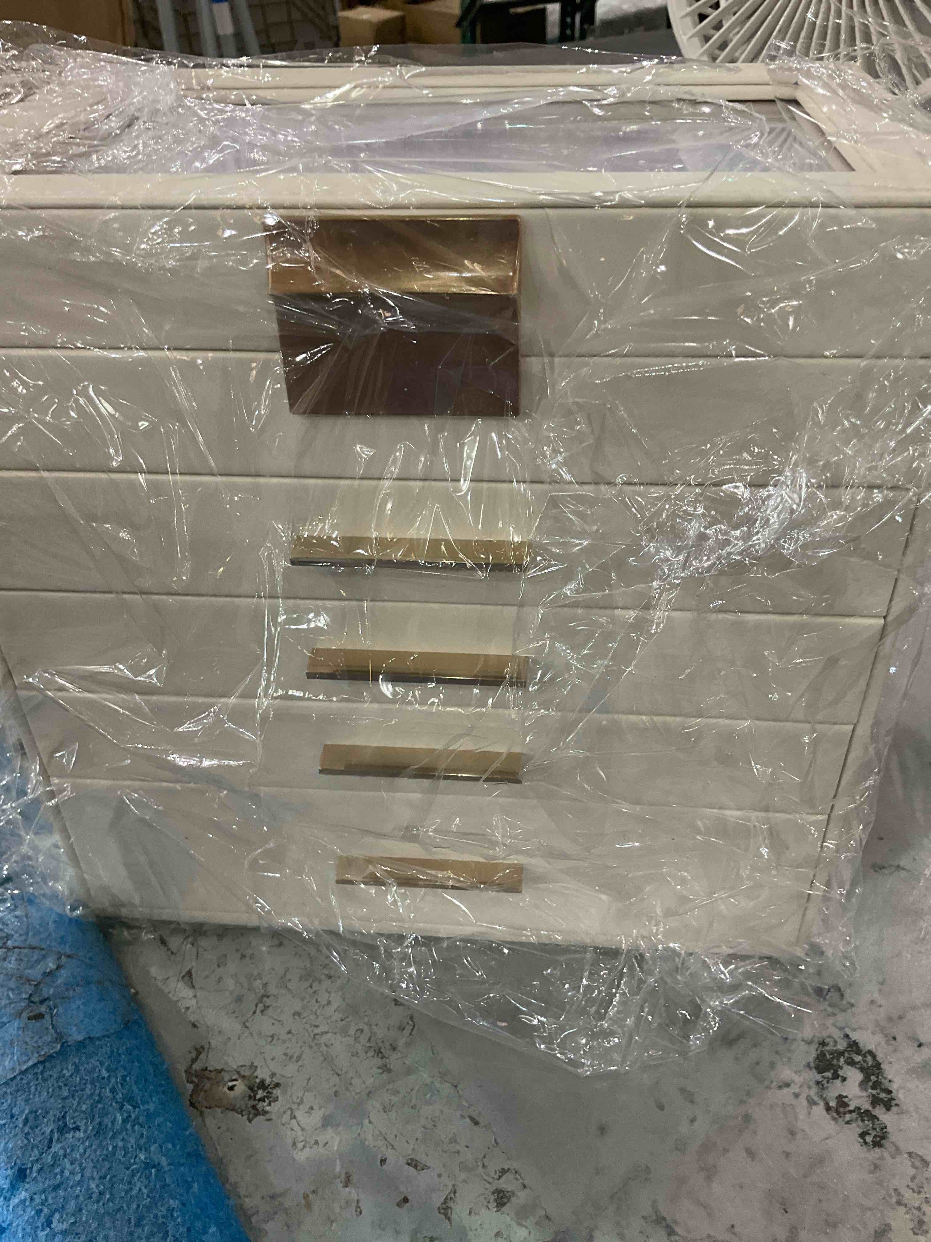 Somduy Jewelry Box, 5 Layers Jewelry Storage Display Box with Glass Lid for Women, 4 Drawers,Large Capacity for Necklace Earrings Bracelets Rings,White