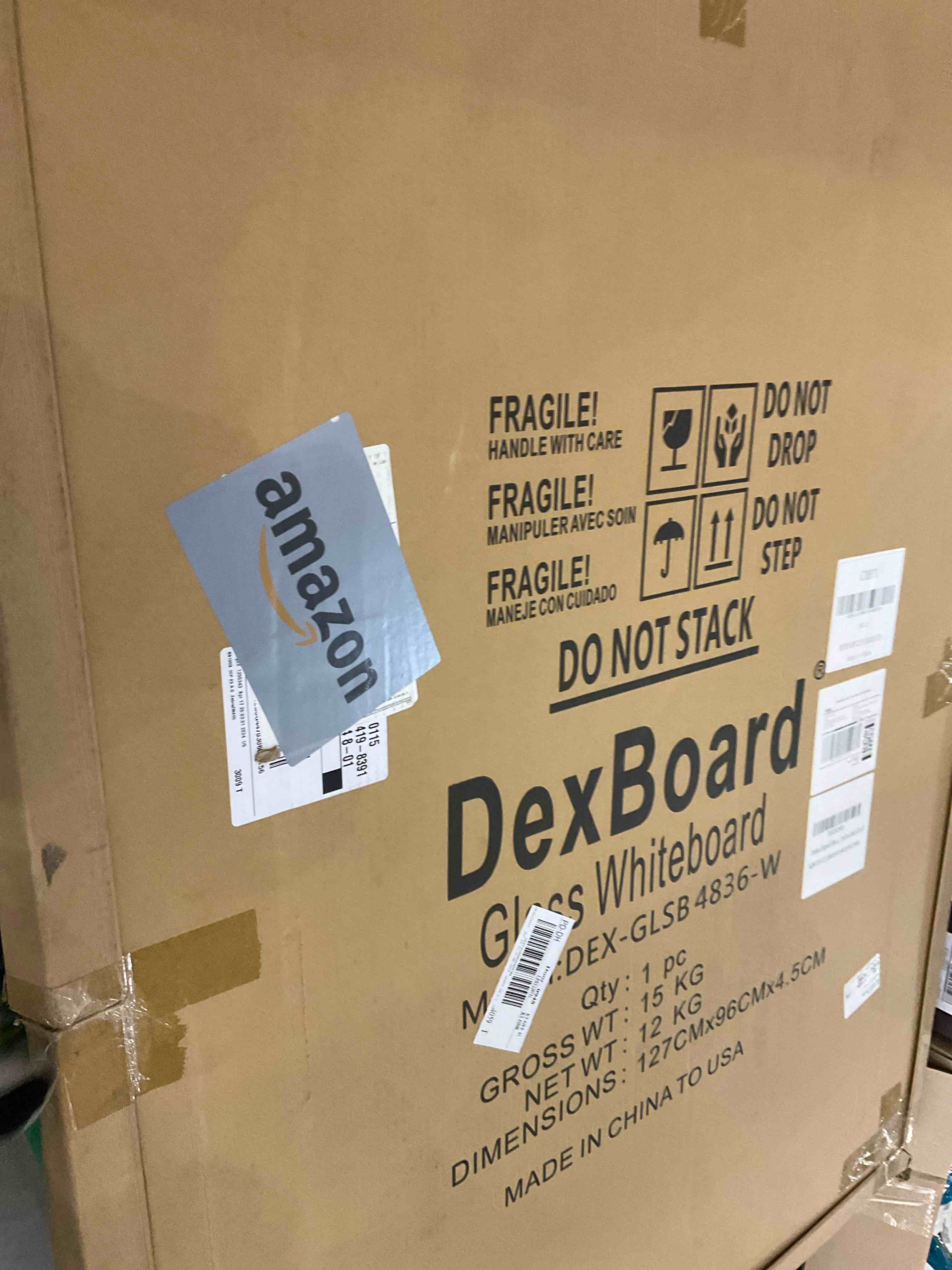 48 x 36-in Magnetic Dry Erase Board with Pen Tray| DexBoard Aluminum Frame Wall Mount Large Whiteboard Message Presentation White Board for Office & Classroom