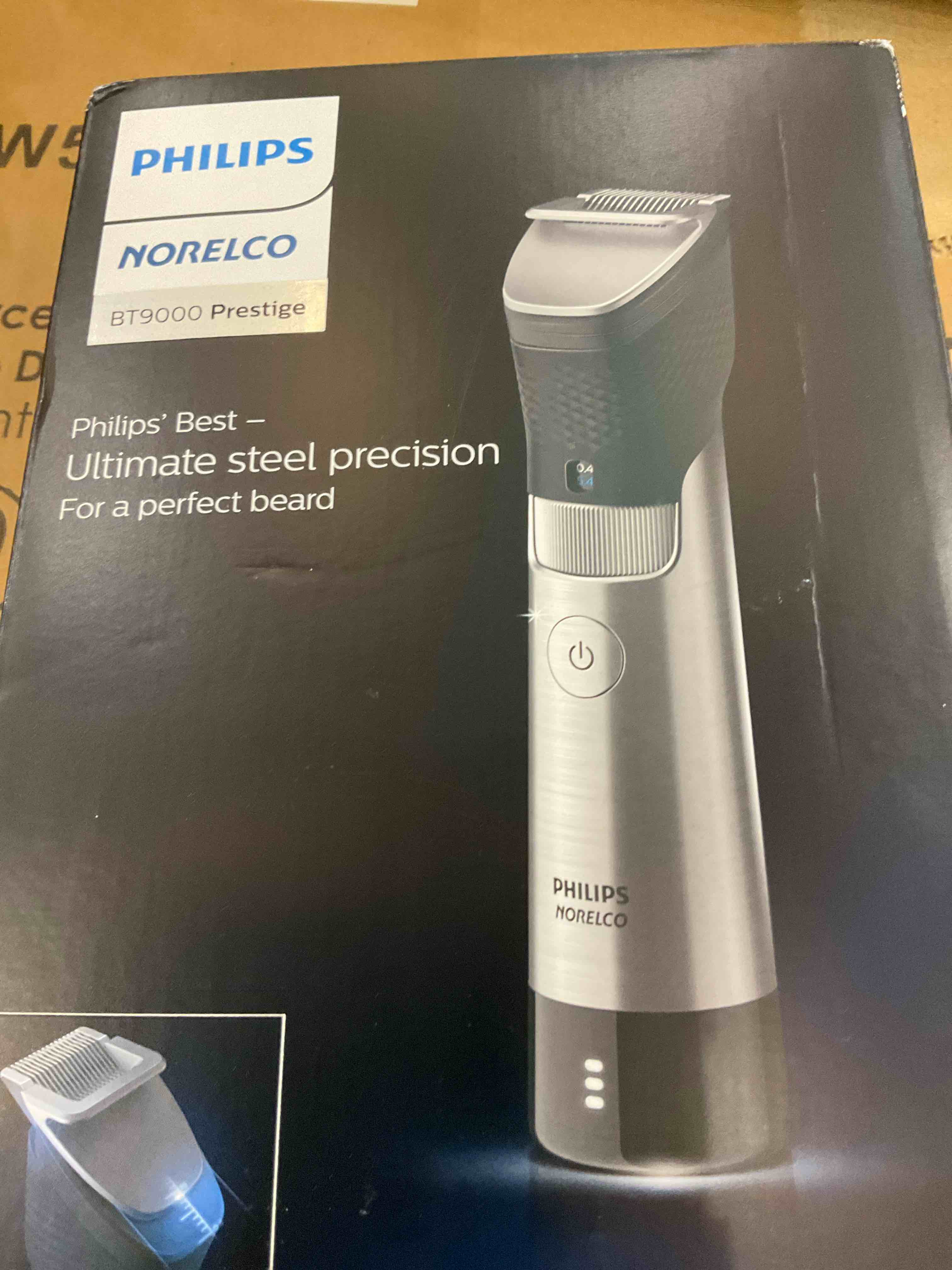 Philips Norelco Series 9000, Ultimate Precision Beard and Hair Trimmer with Beard Sense Technology for an Even Trim, BT9810/40