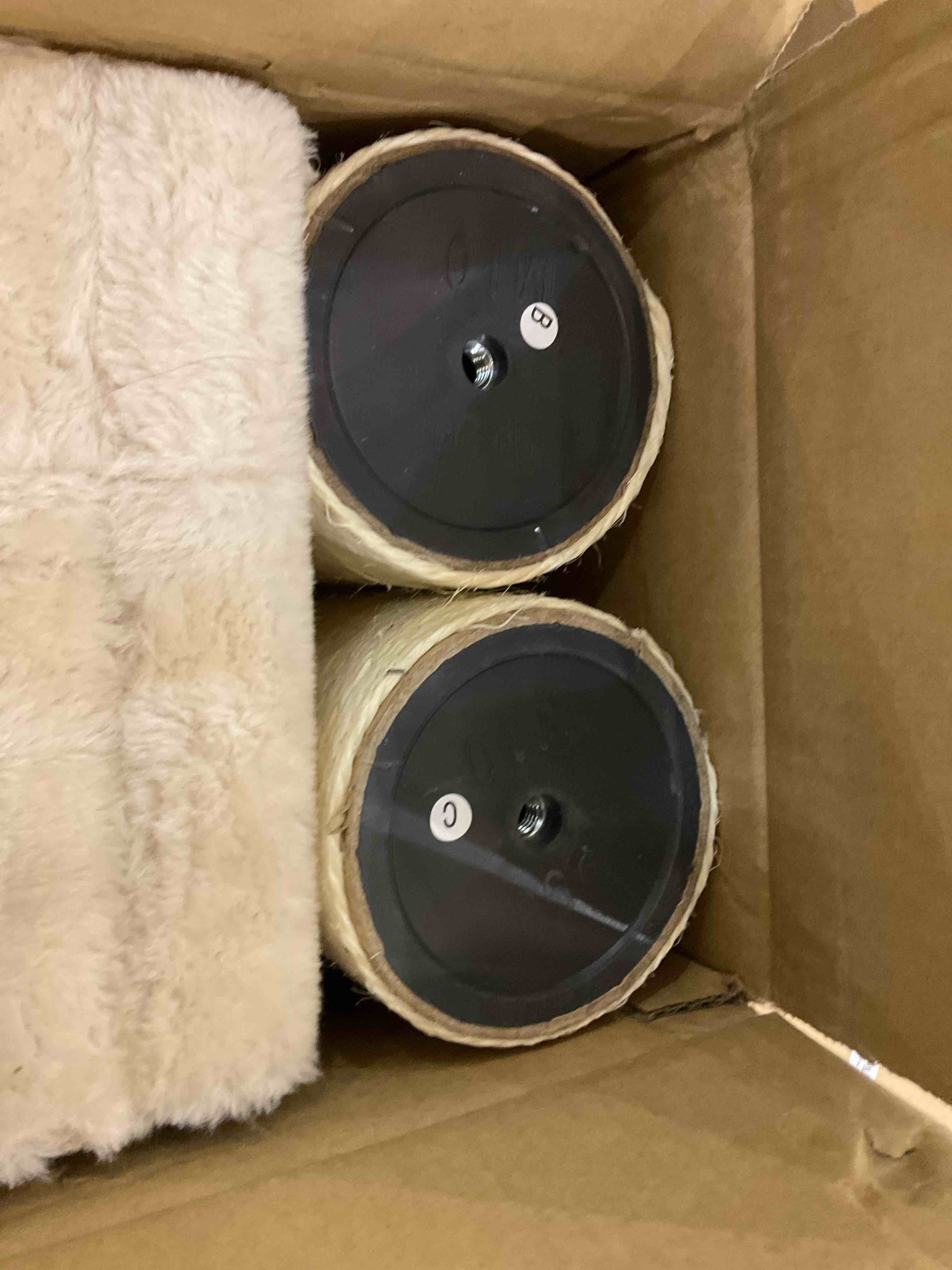 Karolpar 34inch Cat Scratching Post with Natural Sisal Rope 4.3Inch Large Diameter Scratcher Post Tree for Indoor Cats Beige