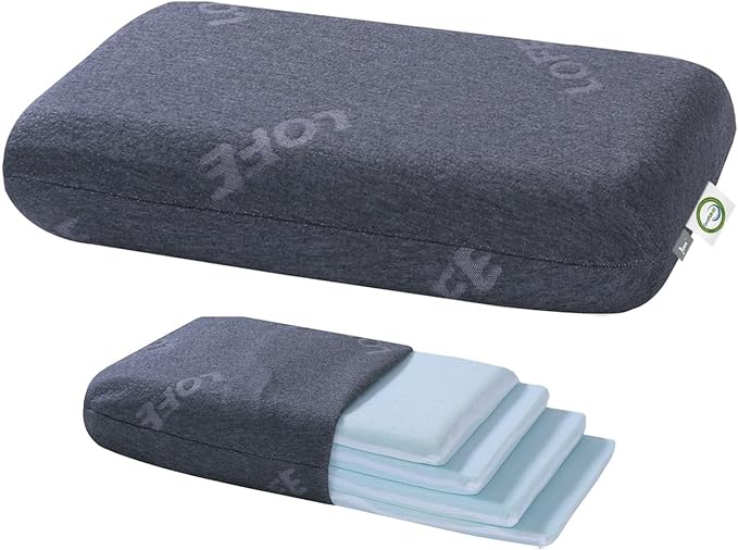 Lofe Adjustable Thin Memory Foam Pillow