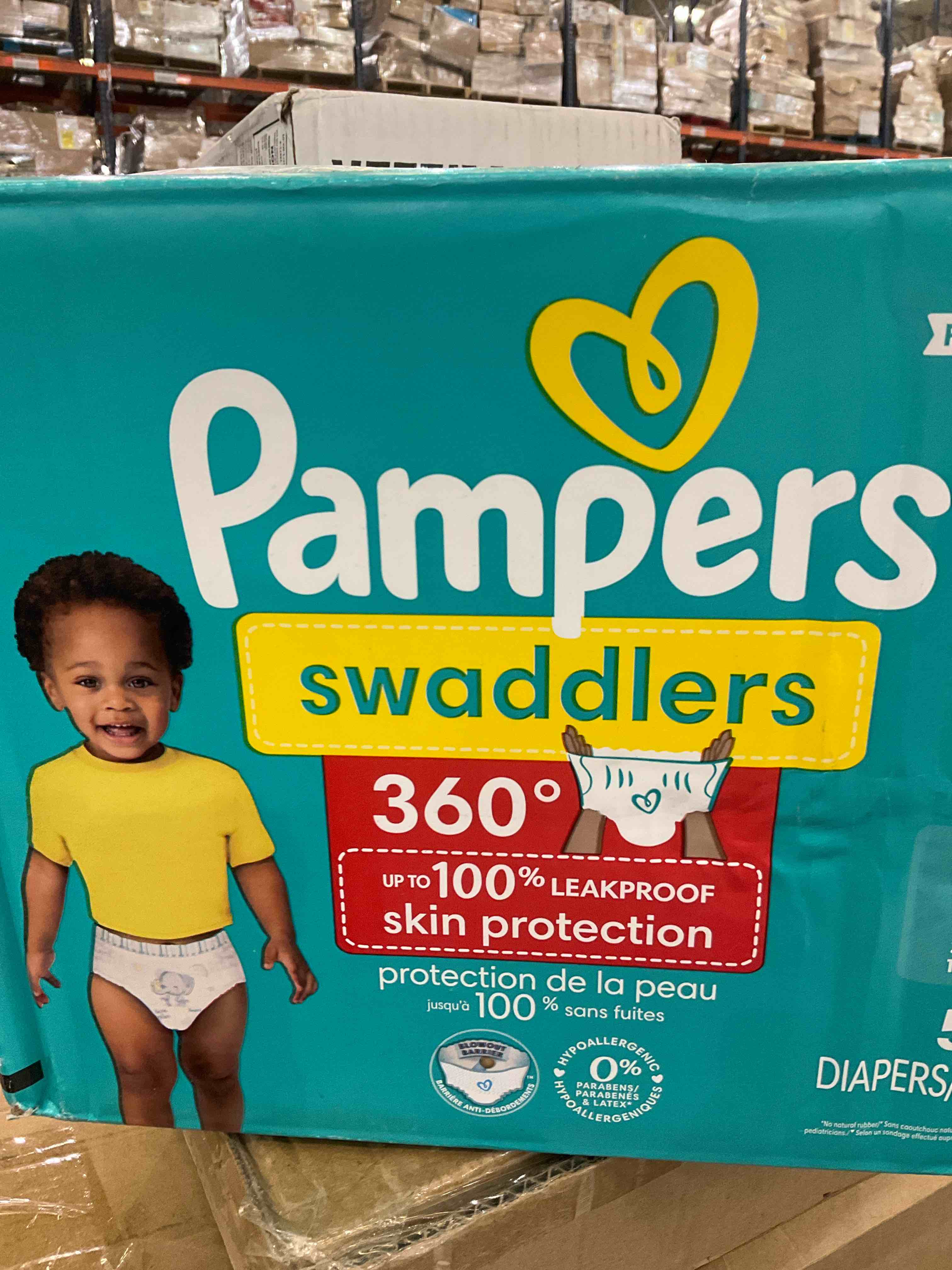 Pampers Swaddlers 360 Pull-On Diapers, Size 4, 132 Count, One Month Supply, for up to 100% Leakproof Skin Protection and Easy Changes