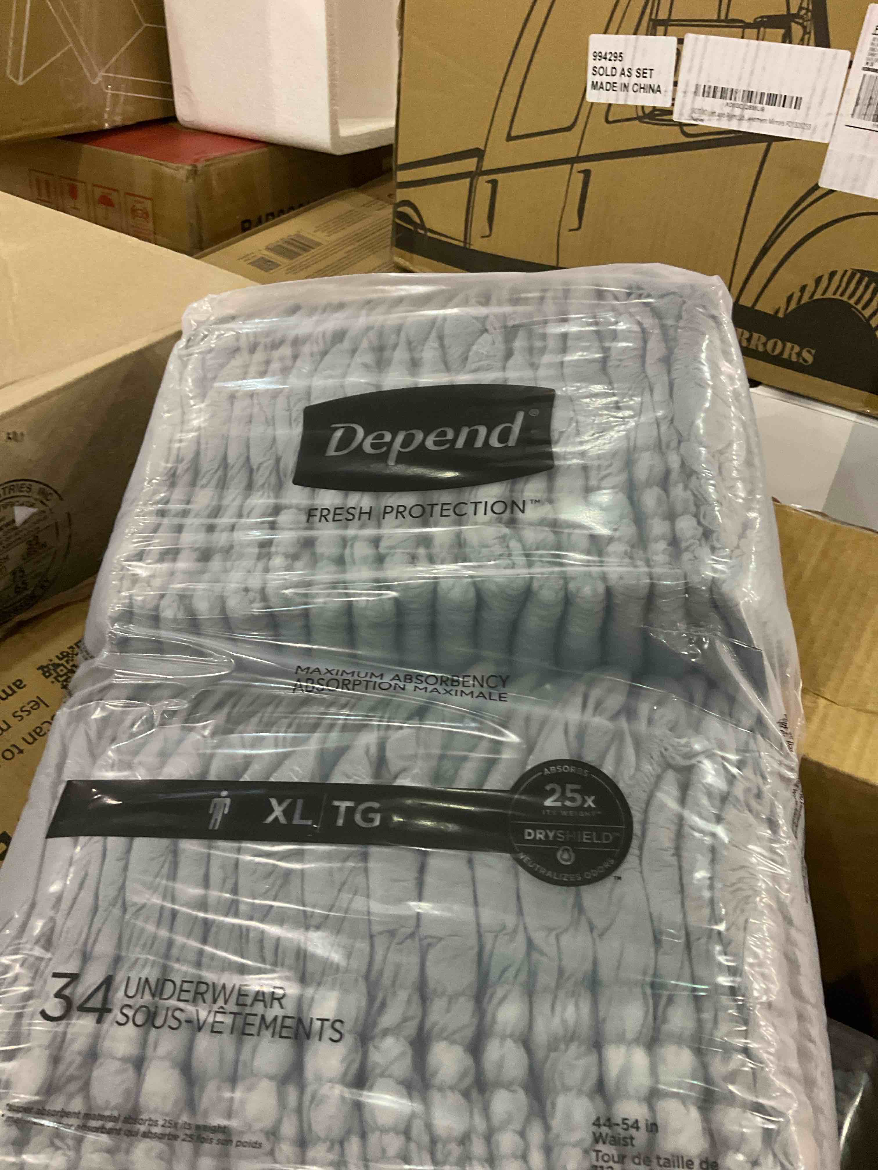 Depend  34UNDERWEAR SOUS-VÊTEMENTS-XL TG