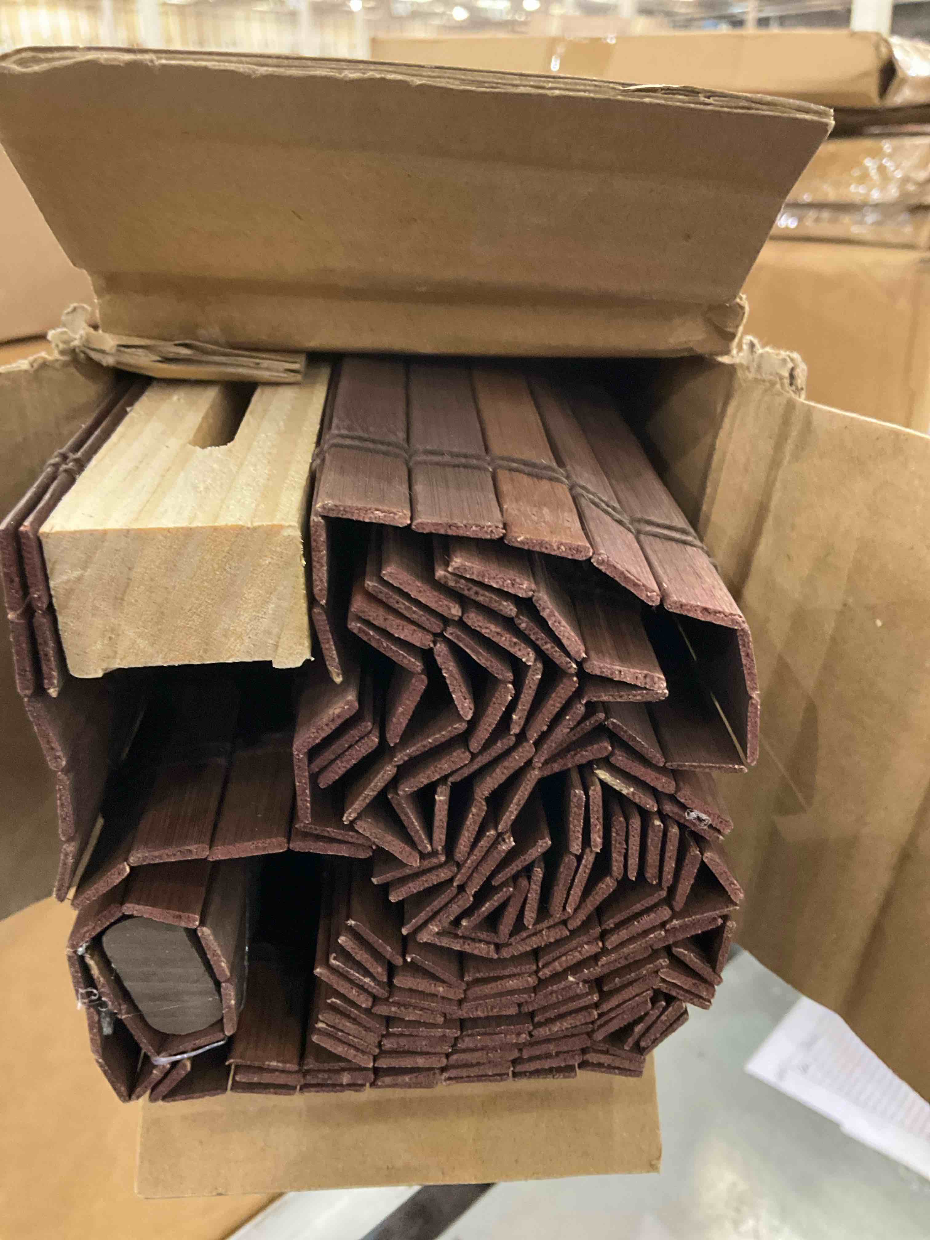 Radiance Cordless Dockside Flatstick Bamboo Roman Shade, 30 in. W x 64 in. L, Cocoa, 2216306E