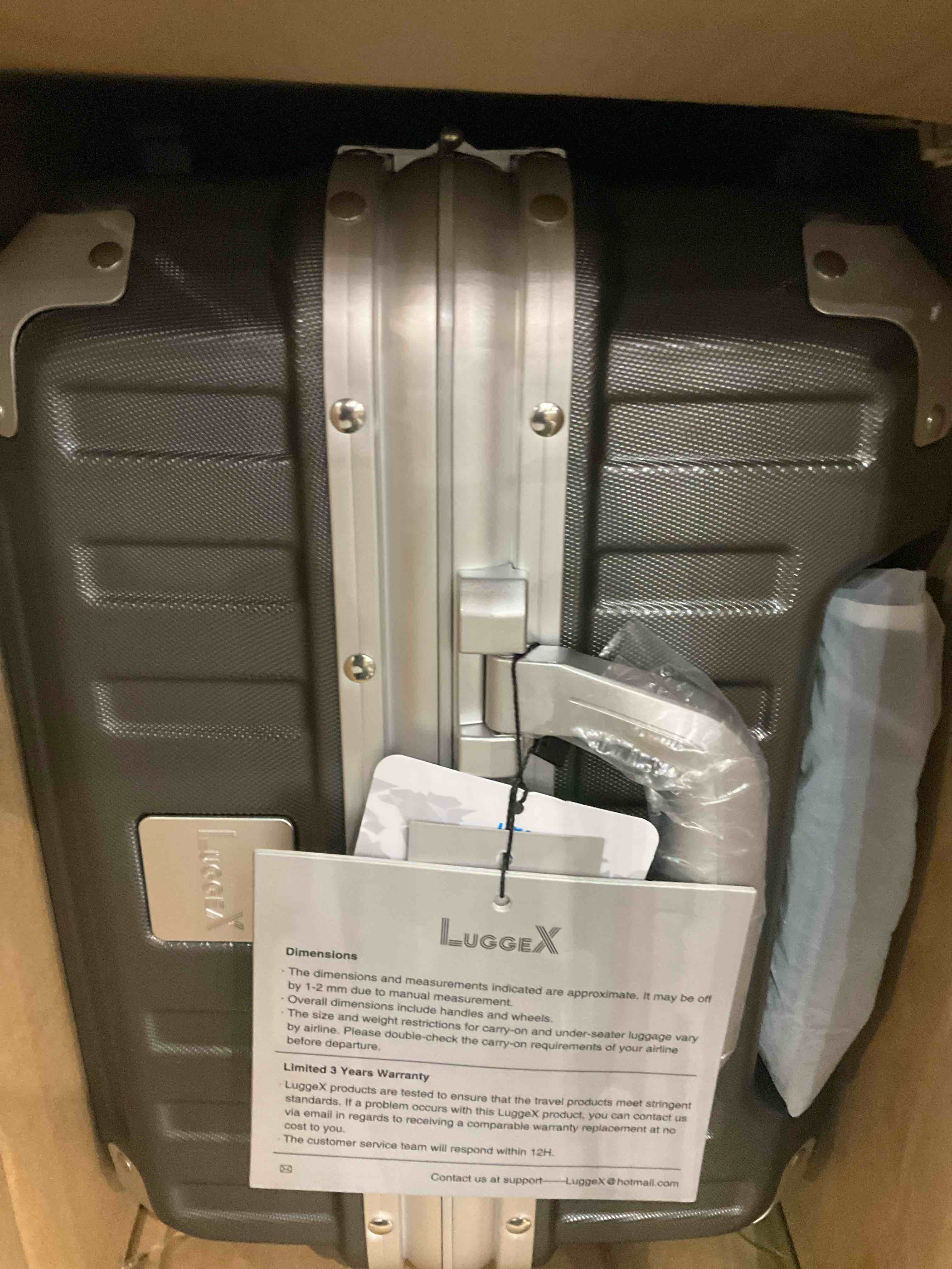 mixi Large Capacity Expandable Carry On Luggage Airline Approved 20'' Lightweight Luggage Wide Handle PC Hardshell Suitcases with Spinner Wheels & TSA Lock, Rock Gray