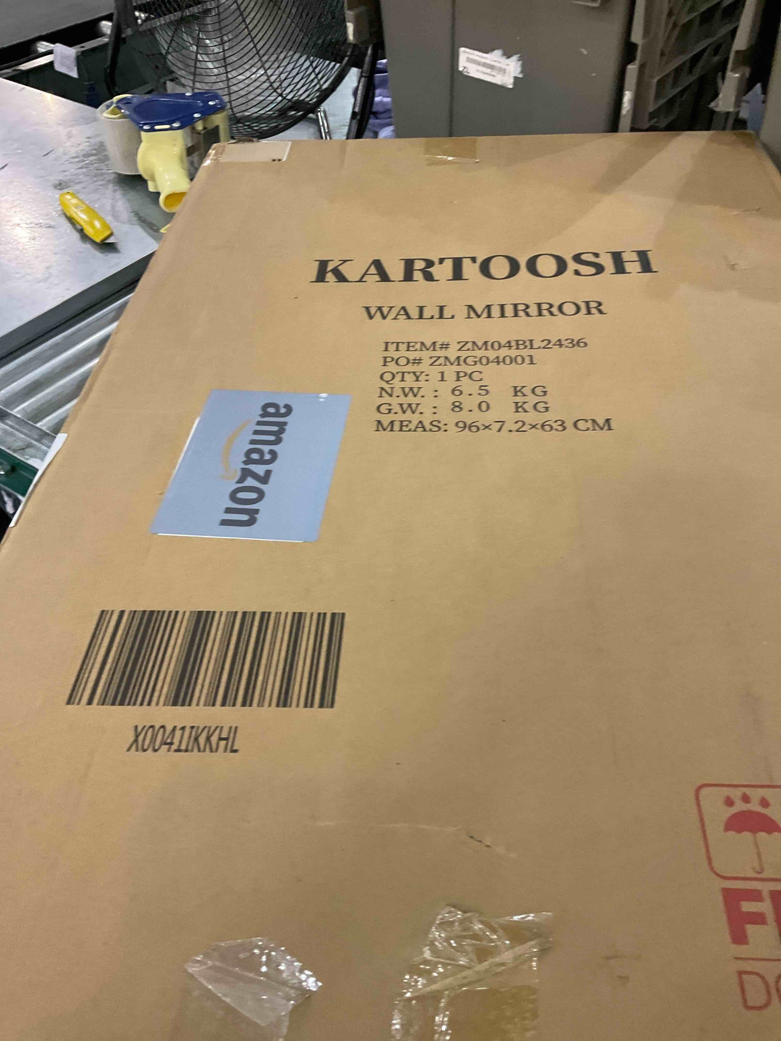 KARTOOSH Black Farmhouse Wall Mirror Barn Door Style Rectangle Solid Wood Frame Mirror Rustic Wall Mounted Mirror for Bathroom, Entryway, Living Room, Dining Room, Wall Decor, 24 x 36 Inches