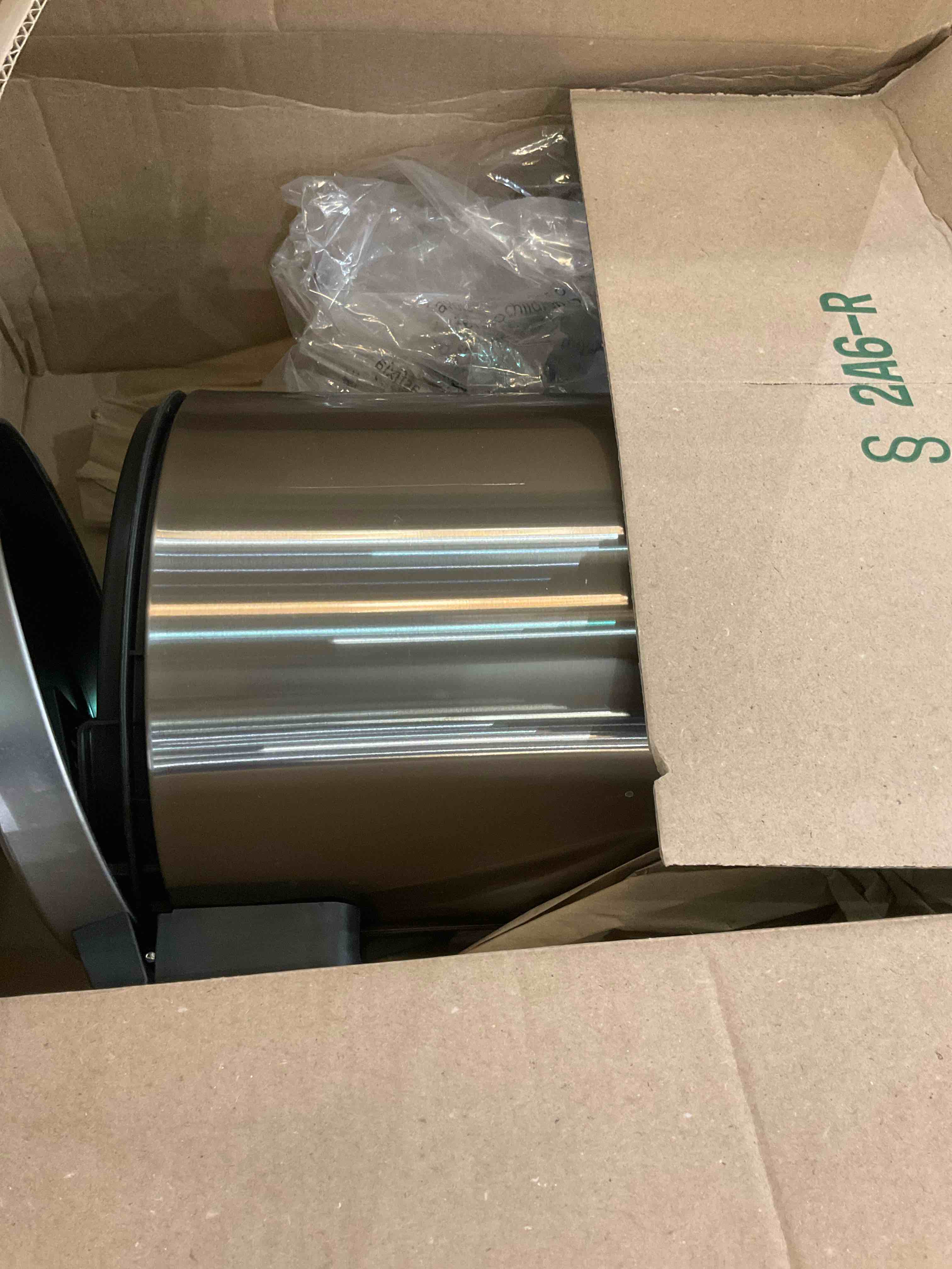 iTouchless SoftStep 3.2 Gallon Small Round Bathroom Step Trash Can with Removable Inner Bucket and AbsorbX Odor Filter, Stainless Steel, 12 Liter Pedal Garbage Bin for Bedroom, Office Cubicle