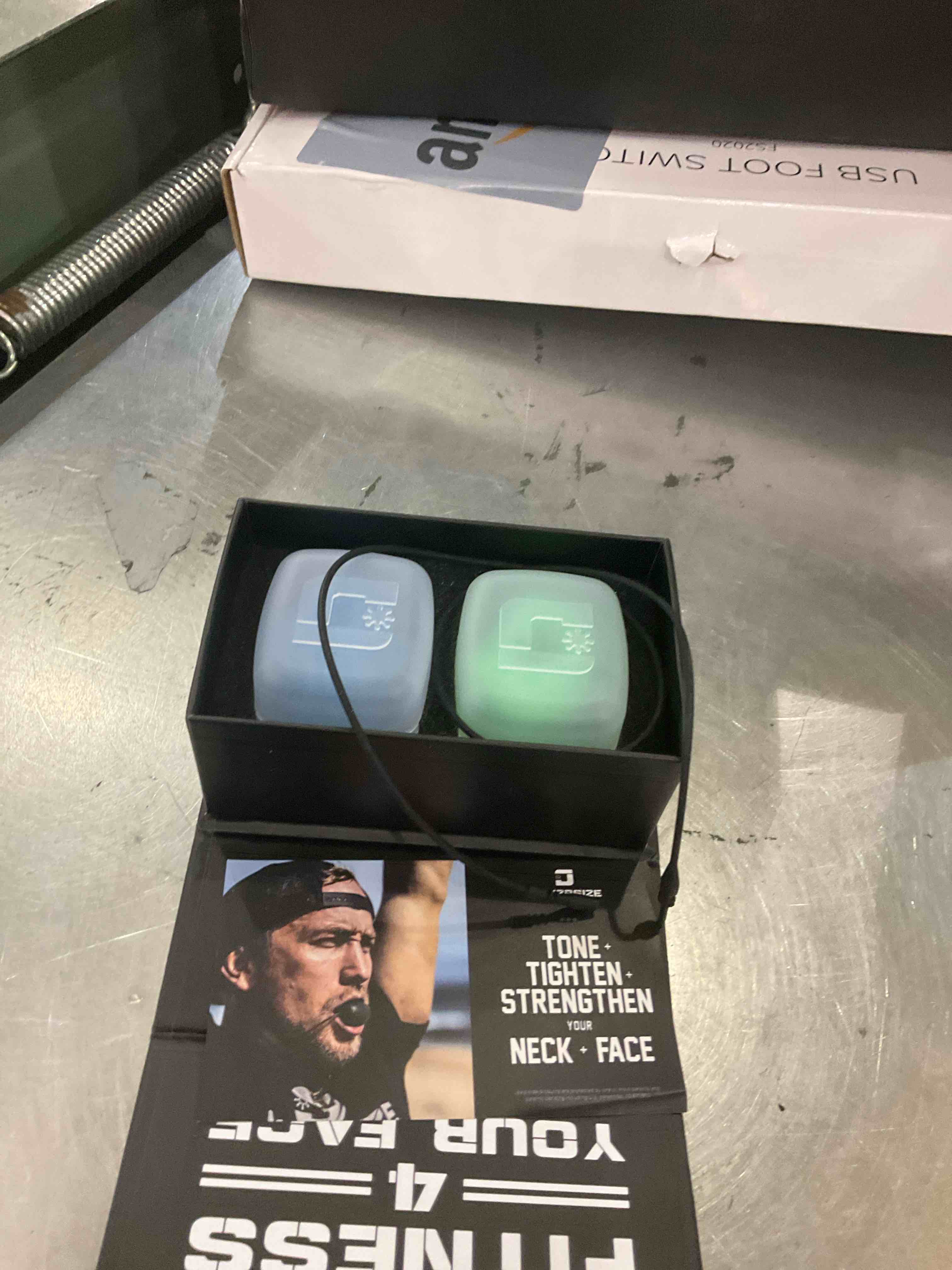 Jawzrsize Pop N Go and Custom Fit Jaw Enhancer Bundles- Jaw, Face, and Neck Exerciser and Toner