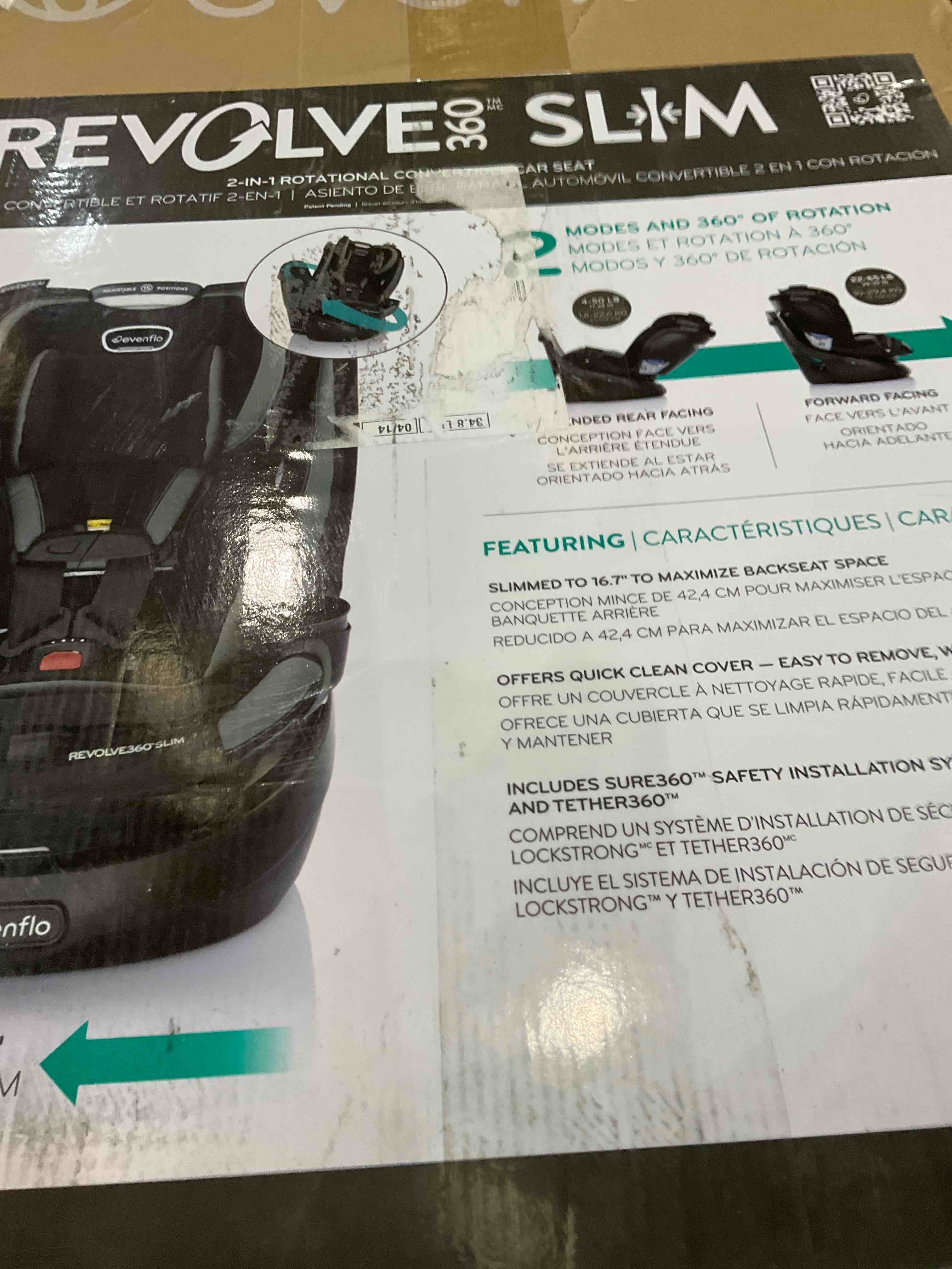 revolve 2 in 1 rotational convertible car seat 