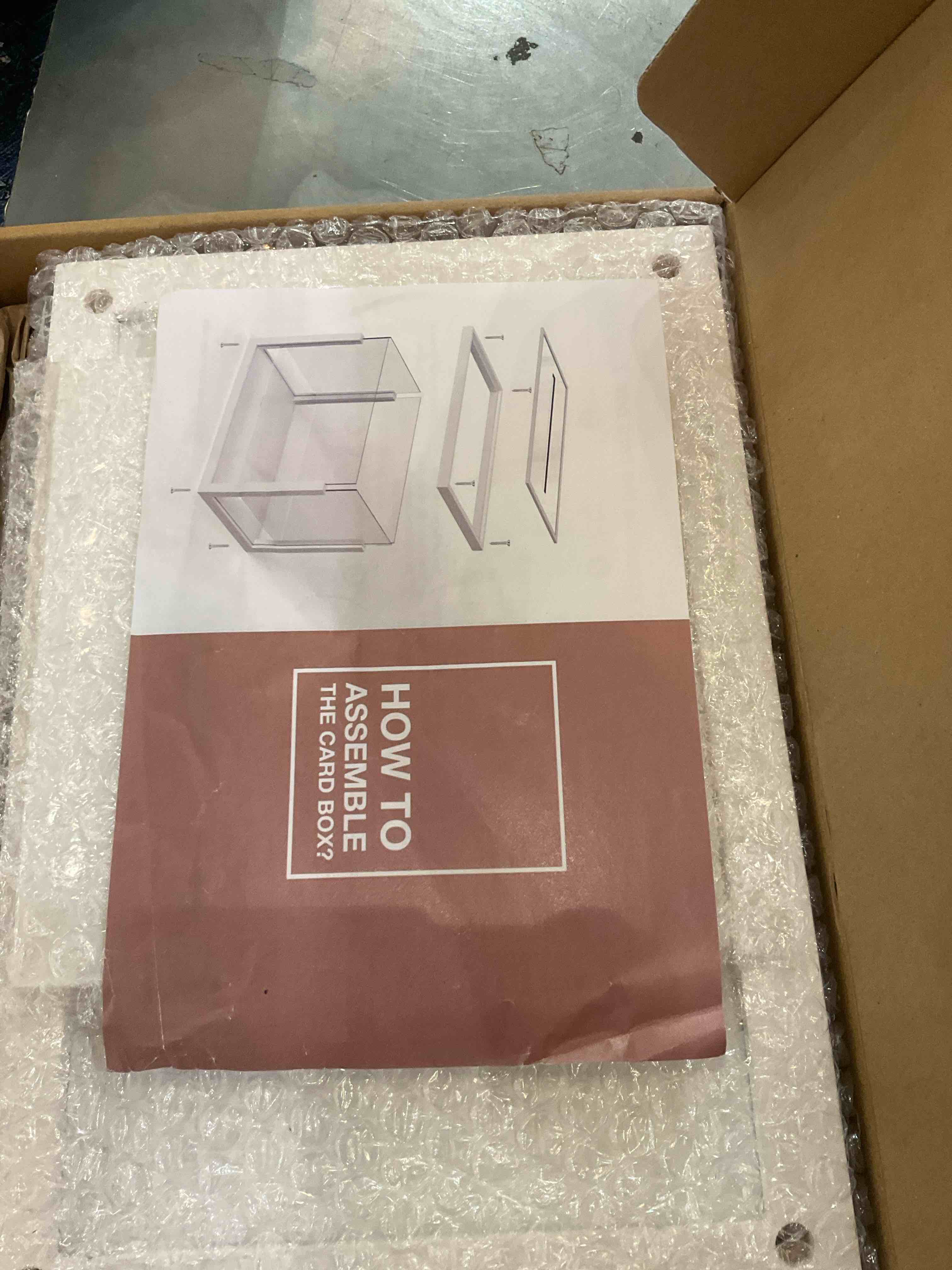 AW BRIDAL Wedding Card Box for Reception Acrylic Card Box with Lid Card Box for Party Wedding Gift Box Wedding Gift Bridal Shower Gift Anniversary Engagement Gifts