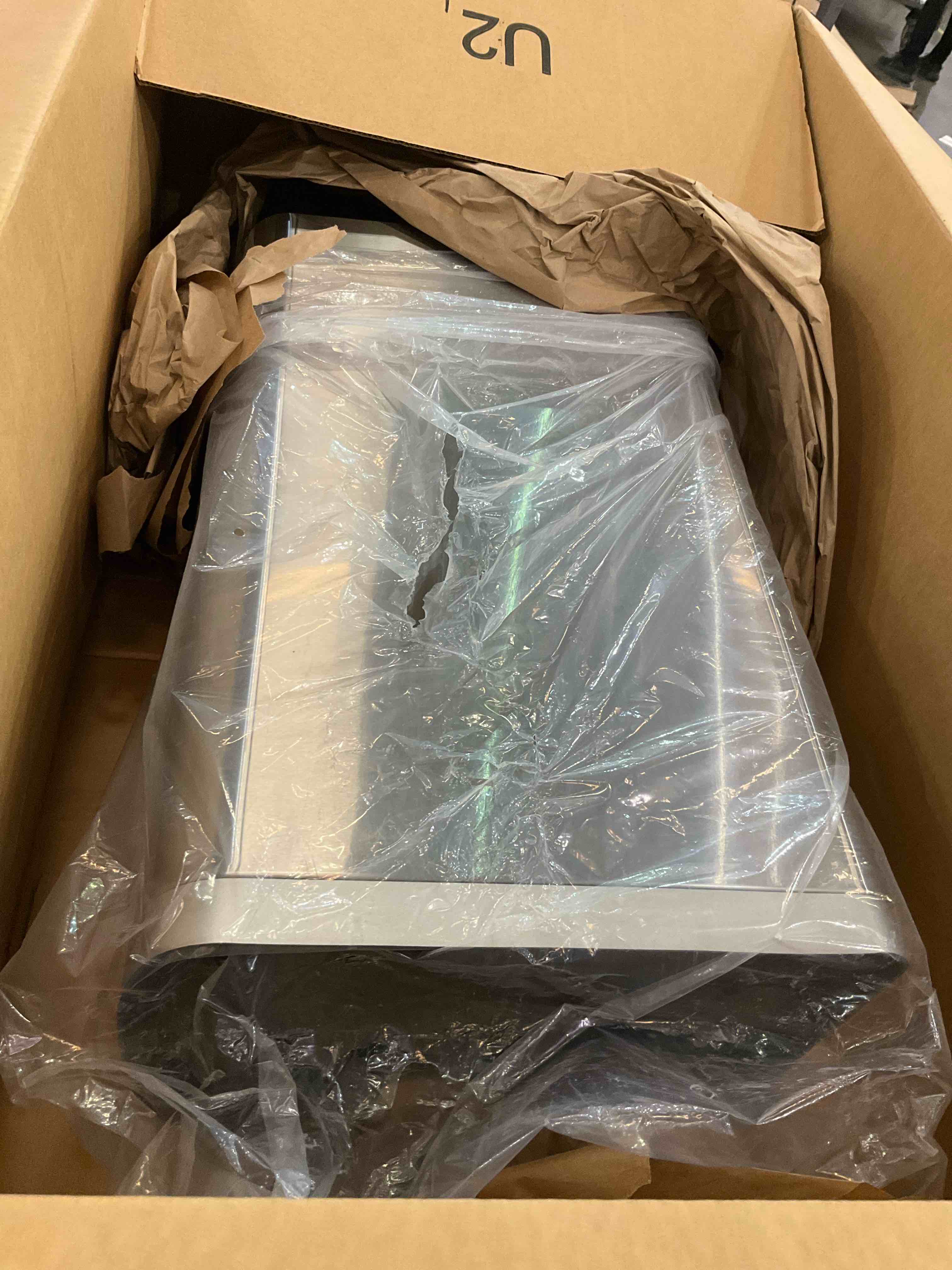 ELLO&ALLO 50 Liter 13 Gallon Touchless Rectangular Automatic Motion Sensor Trash Can for Kitchen, Brushed Stainless Steel Finish