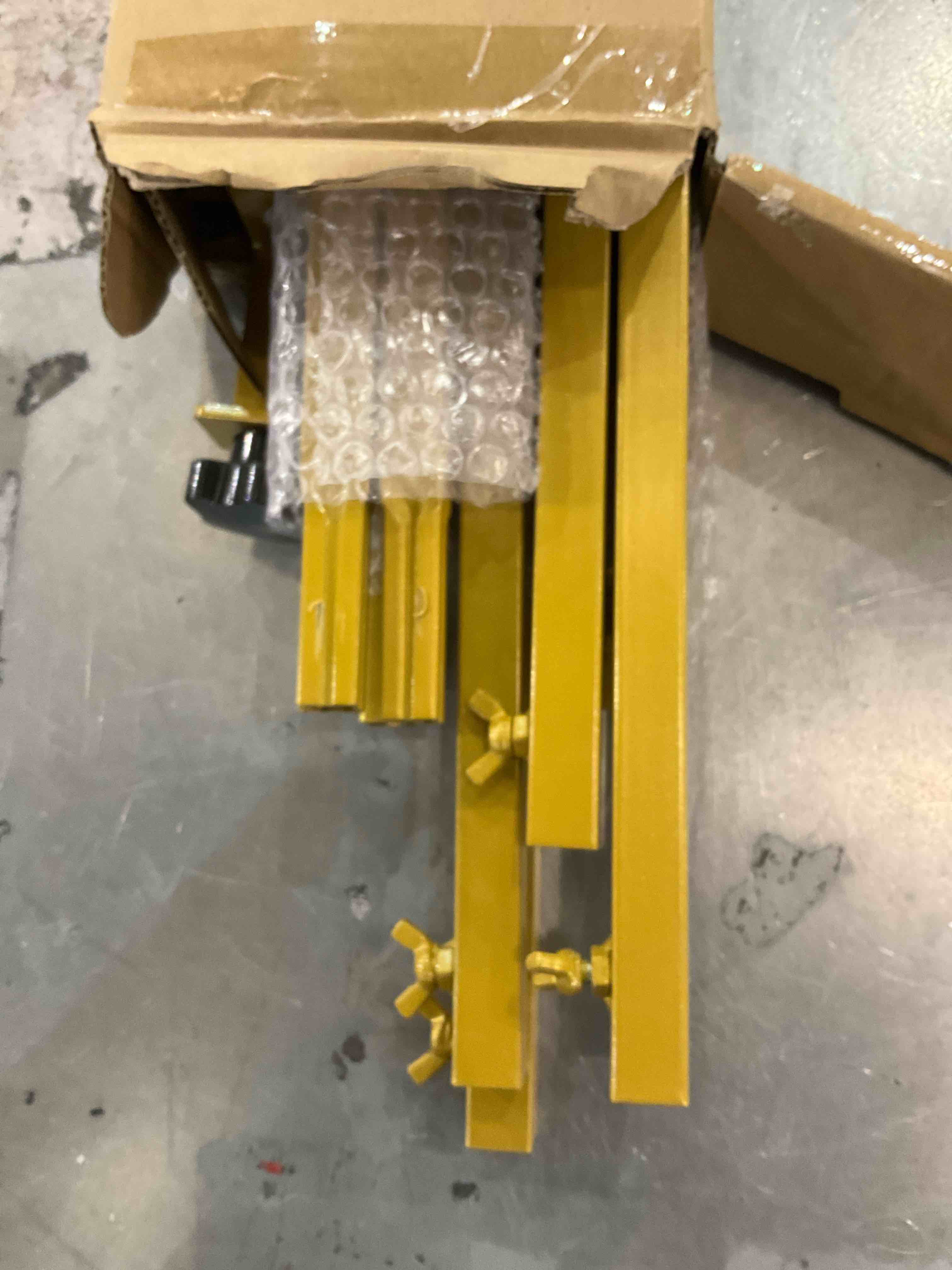 Fomcet 40" Tall Metal Adjustable Over The Table Rod Stand with Clamps 39"-75" Length Gold Table Arch for Wedding Birthday Party Anniversary Christmas Decoration Supplies