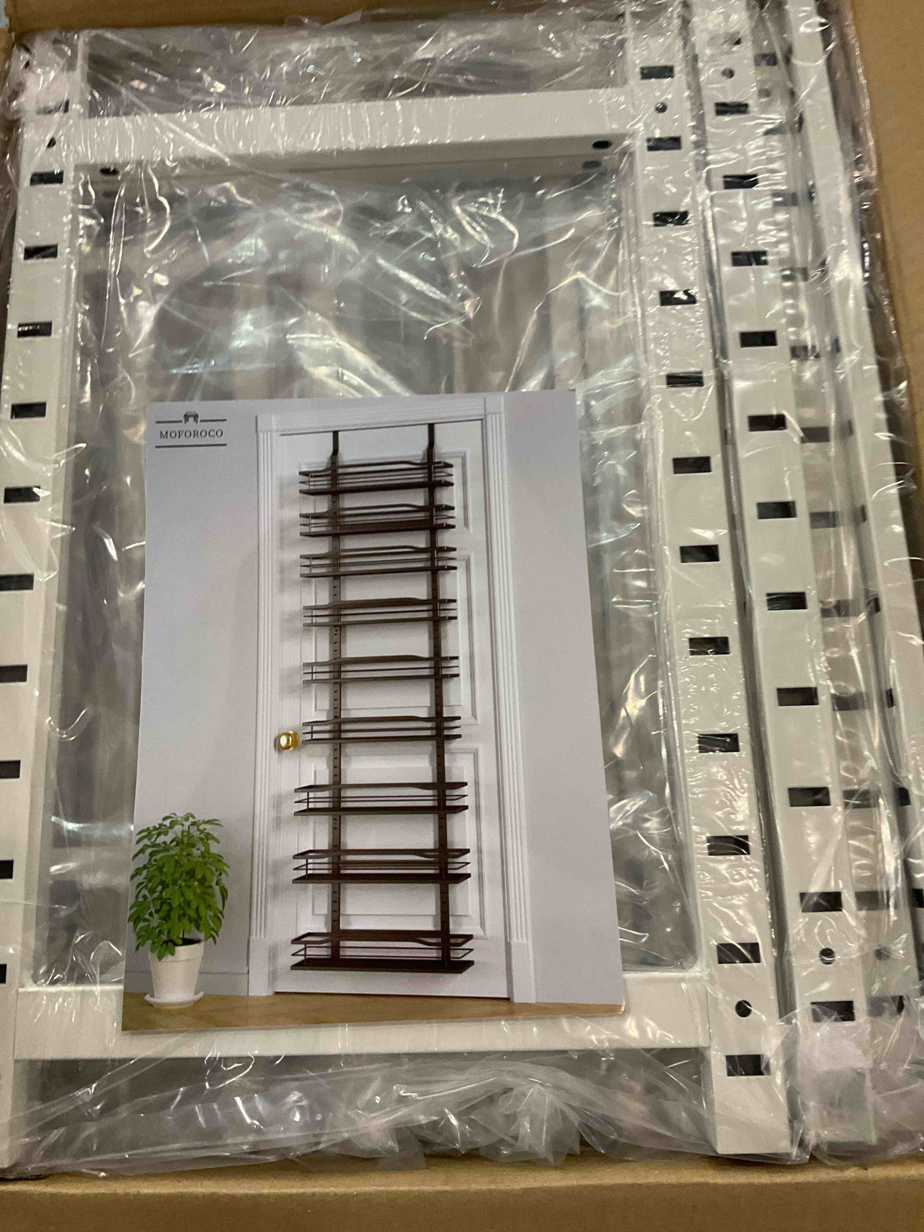 Moforoco White 9-Tier Over The Door Pantry Organizer, Pantry Organization And Storage, Metal Hanging Spice Rack Shelves Door, Home & Kitchen Essentials, Laundry Room Bathroom Organization