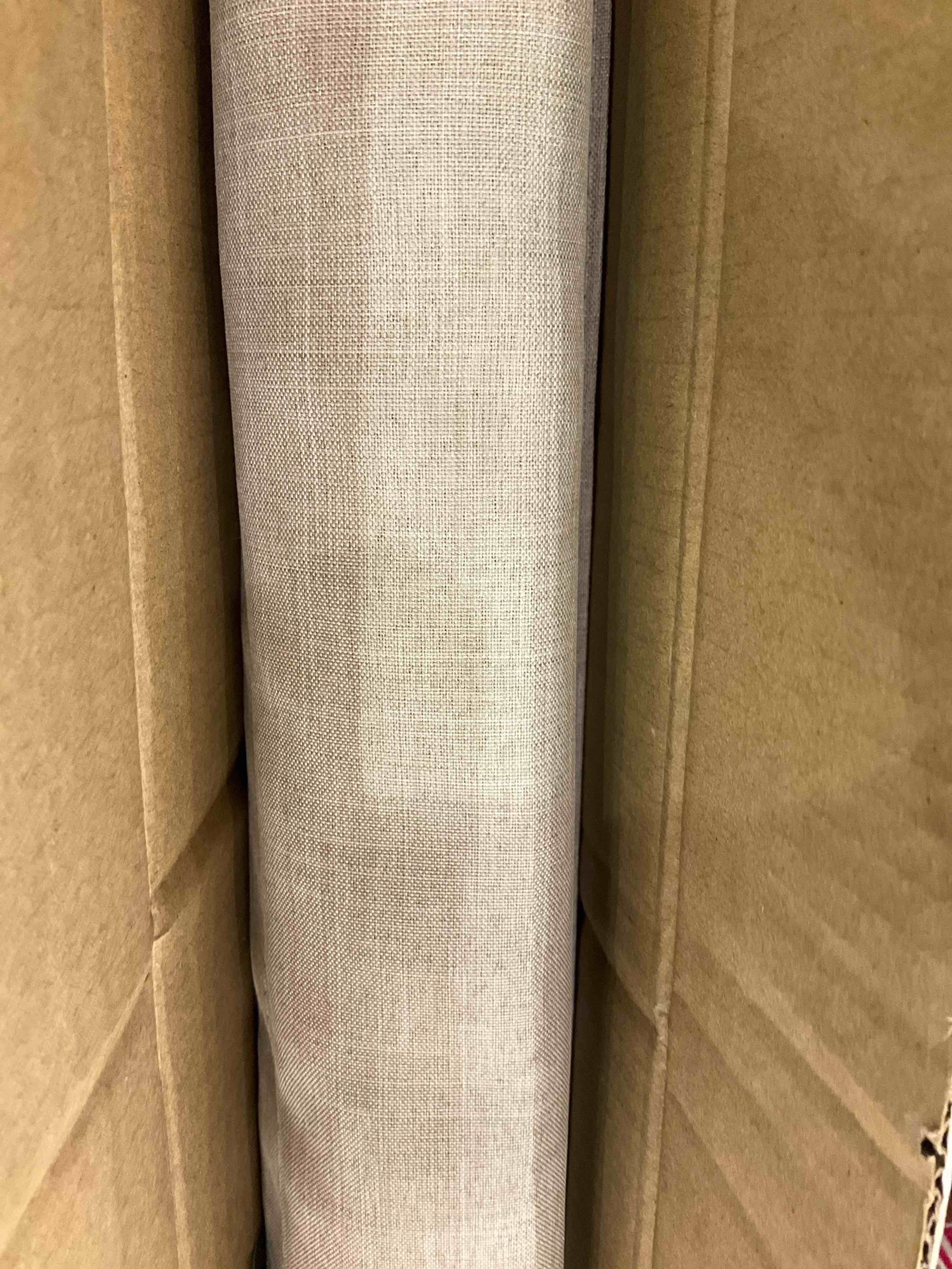 CHICOLOGY - RMBF2764 Cordless Roman Shades Cross-Hatched Modern Fabric Cascade Window Blind Treatment, 27"W X 64"H, Belgian Flax (Privacy & Light Filtering)