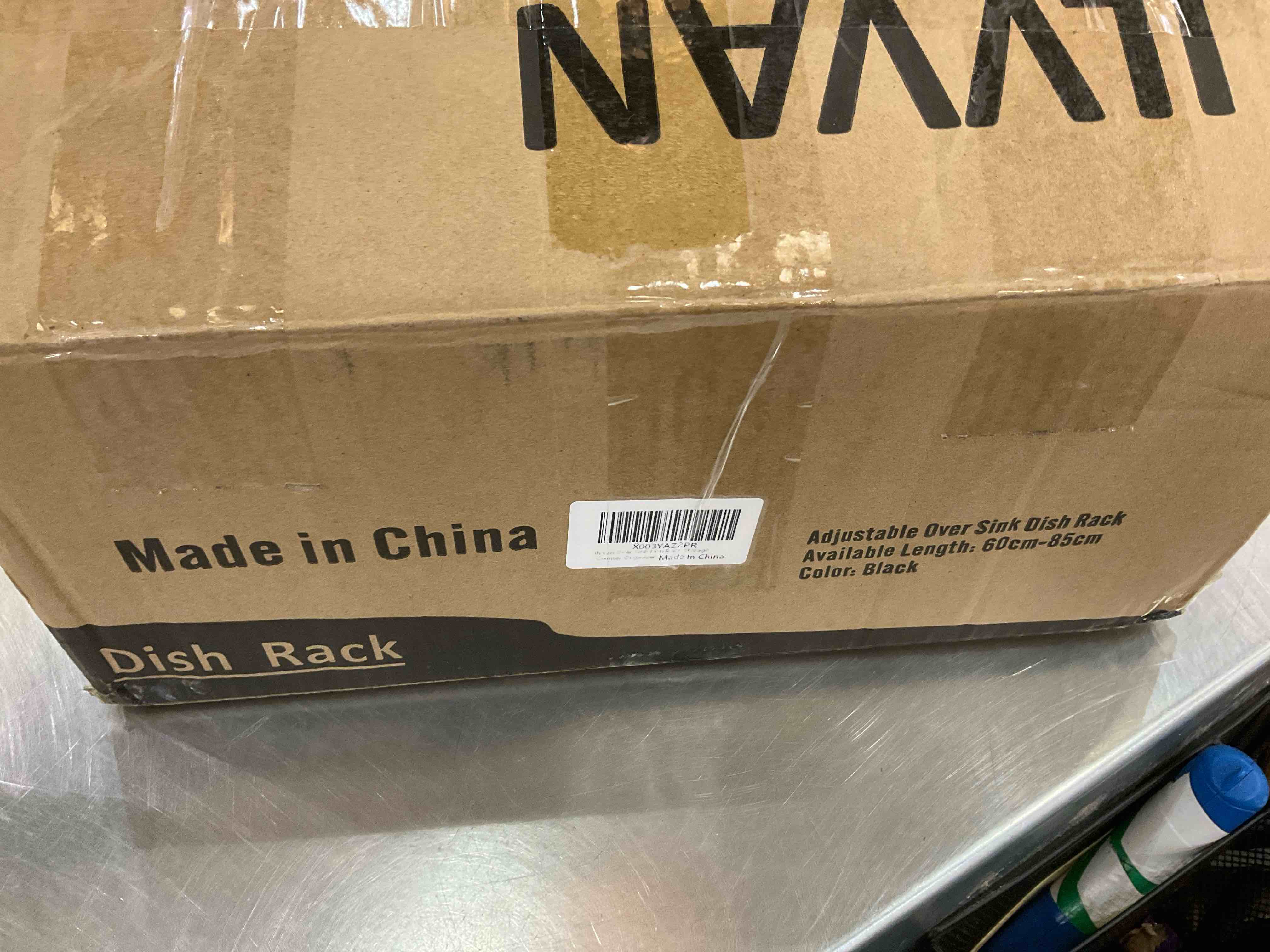 ilvvan Over Sink Dish Rack Black 60cm-85 cm