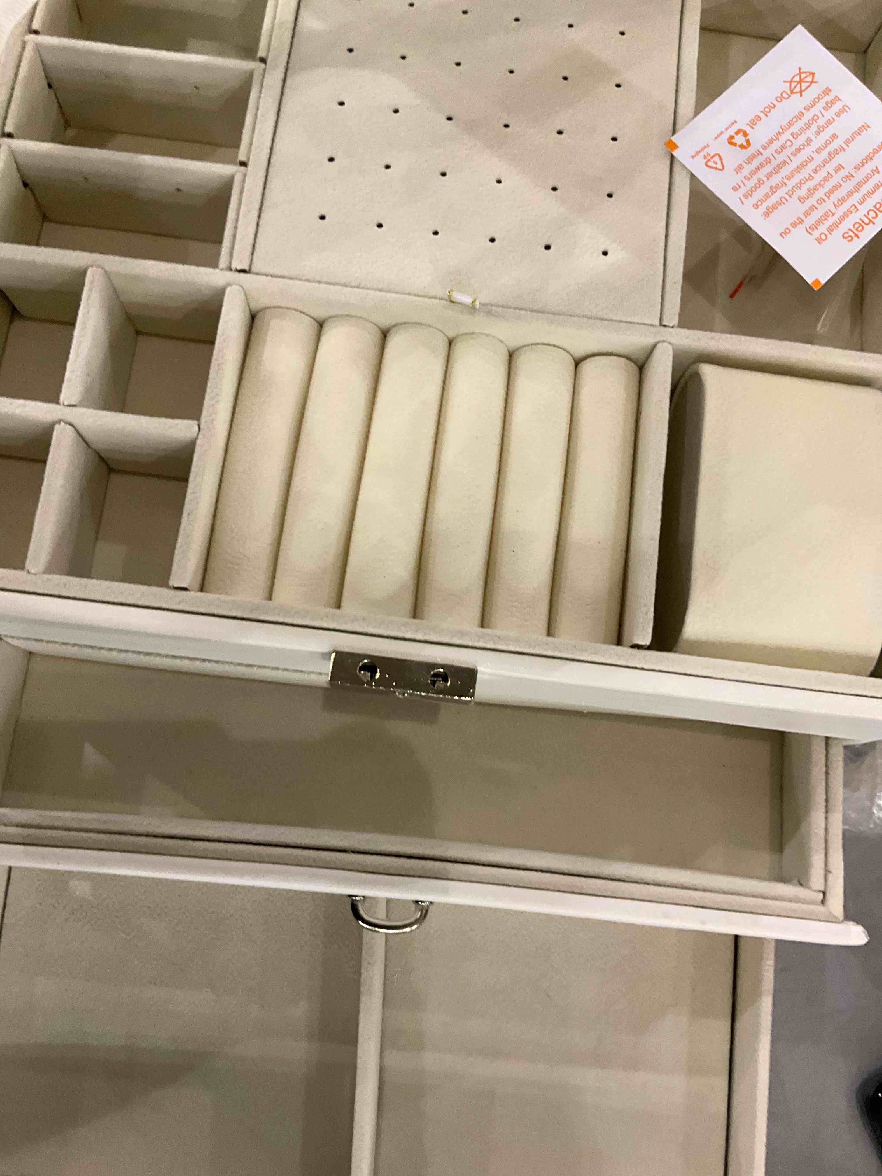 Jewelry Box with Glass Lid 3 Layers