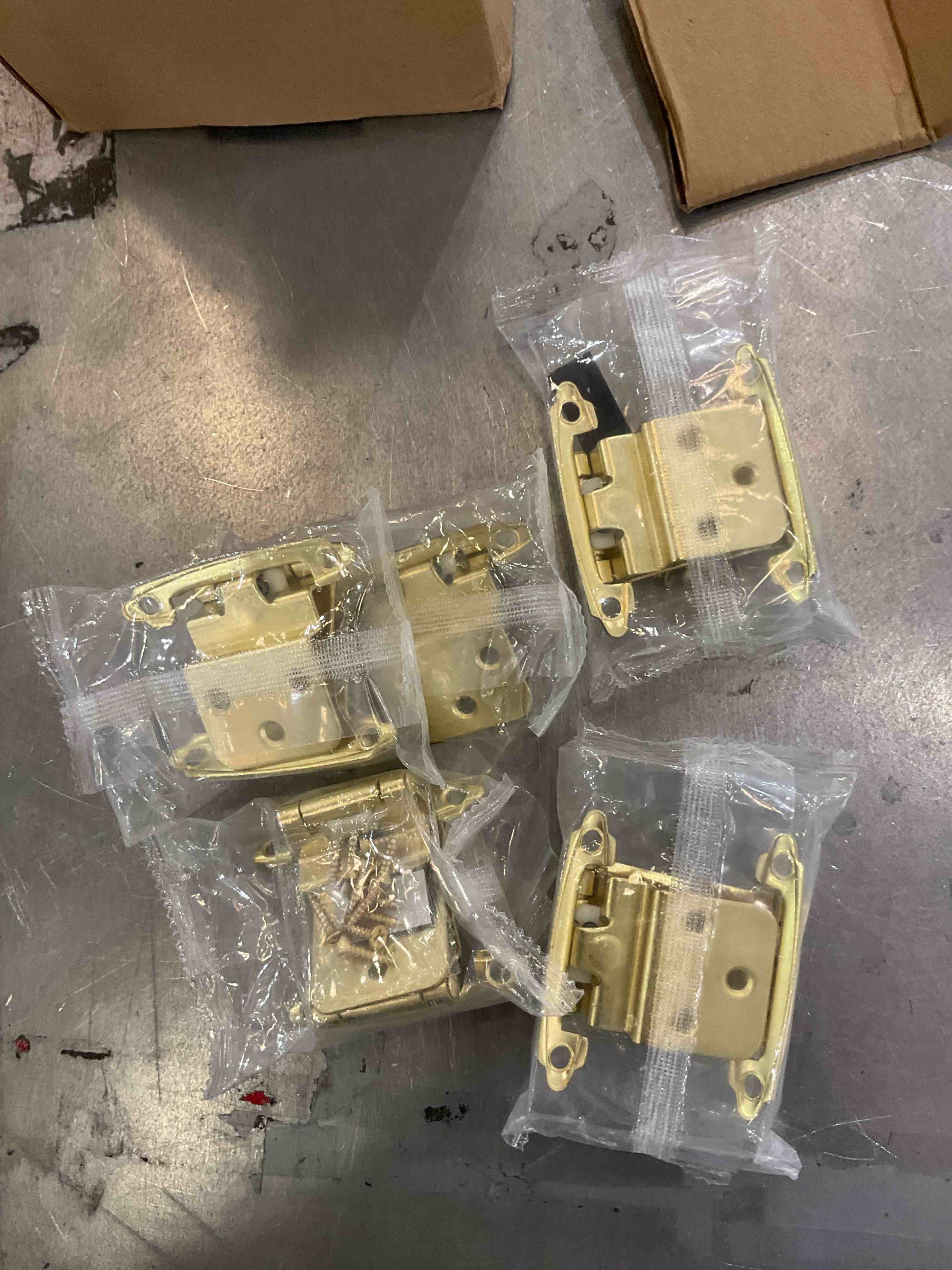 Haliwu 3/8 inch Gold Cabinet Hinges, Brass Cabinet Hinges Inset Hinges for Kitchen Cabinet Soft Closing Hinges Cabinet Door Hinges(25 Pair)