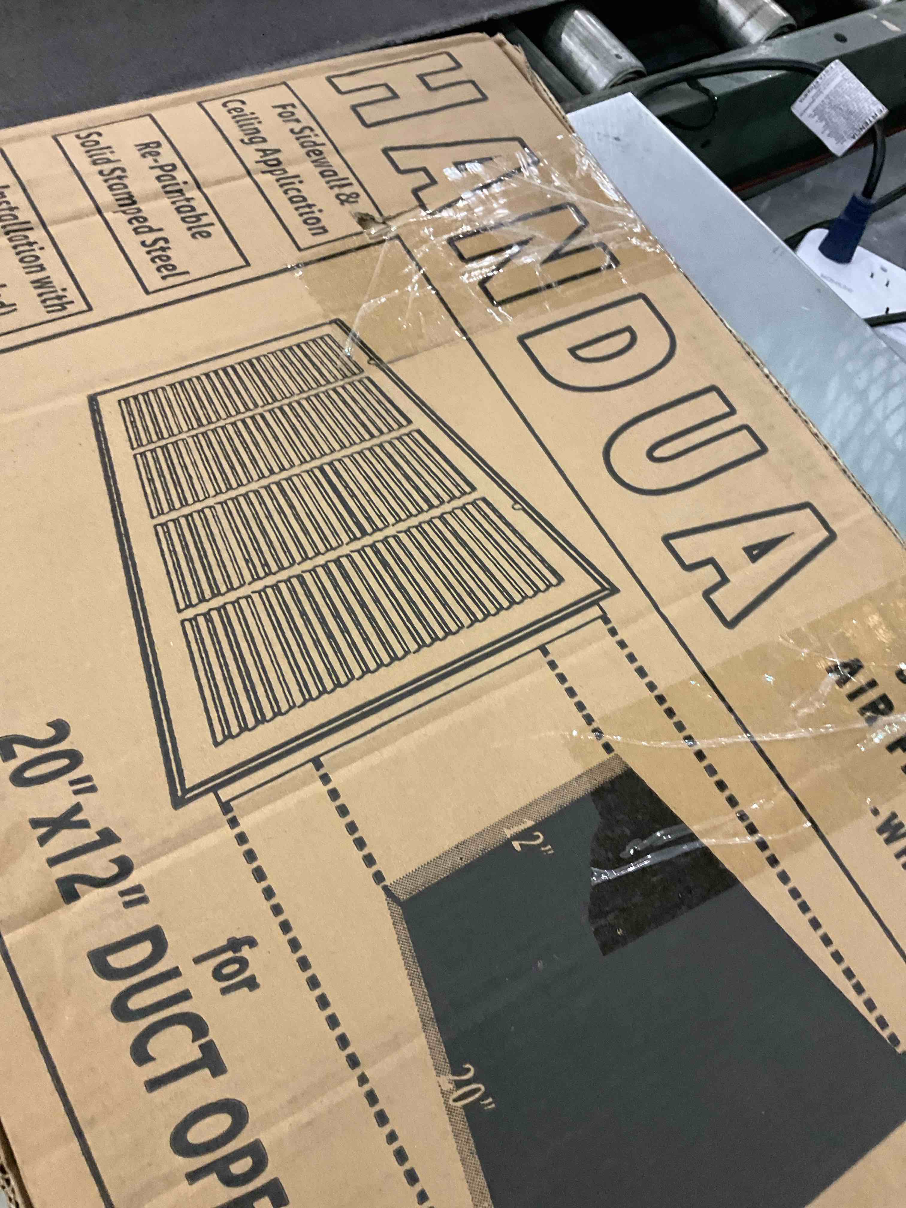 Hindus steel return air filter grille white 20x12