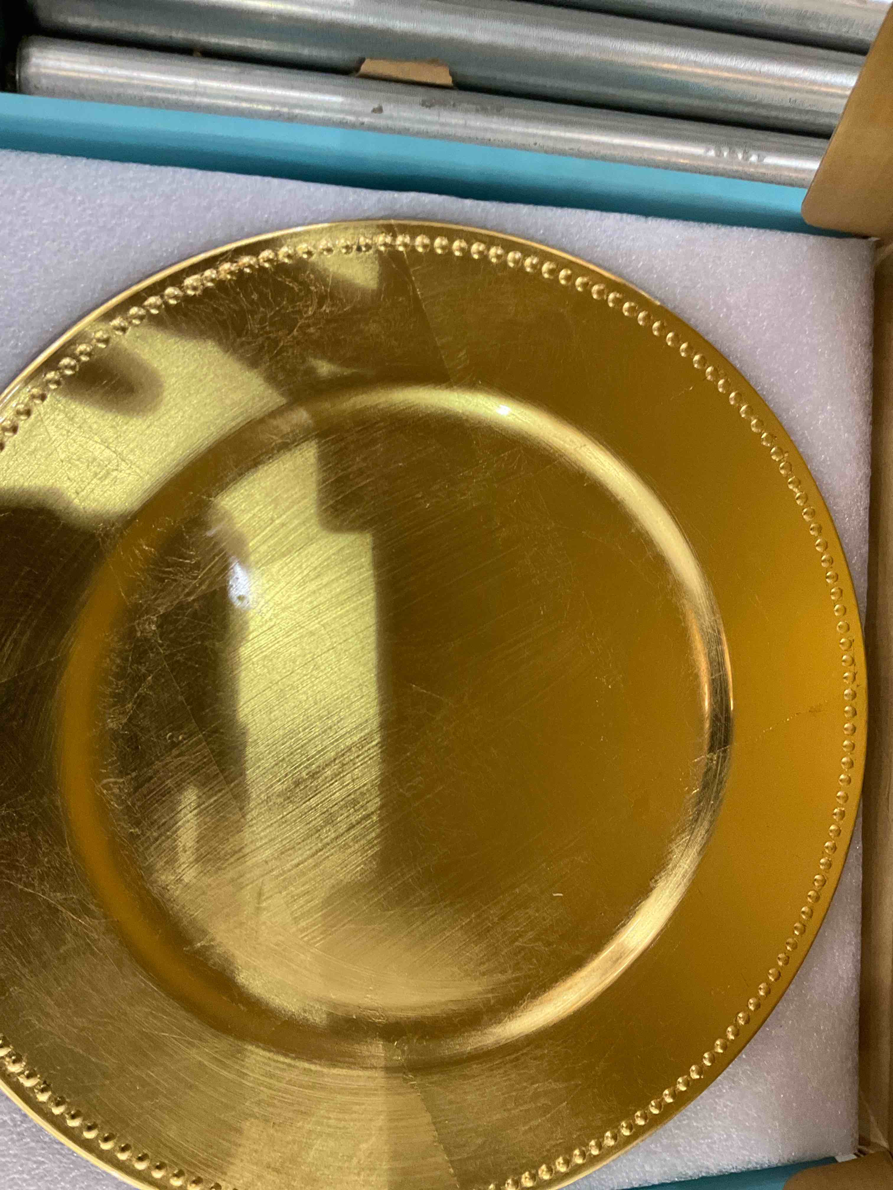 MAONAME Gold Charger ... able Setting, Set of 6