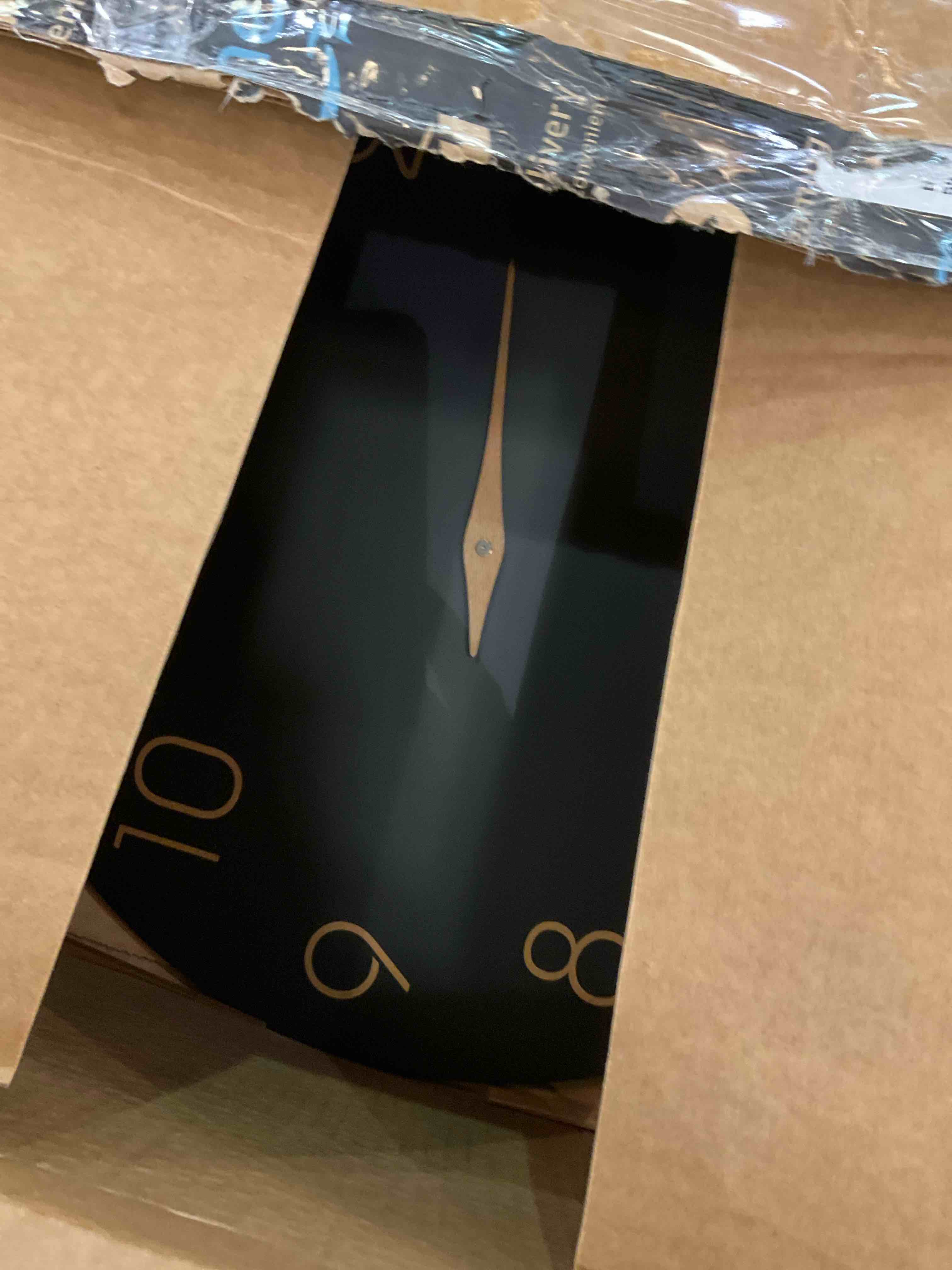 Mosewa Wall Clock 16 Inch Black Wall Clocks Battery Operated Silent Non-Ticking - Simple Minimalist Rose Gold Numbers Clock Decorative for Bedroom,Living Room, Kitchen,Home,Office(16" Black)