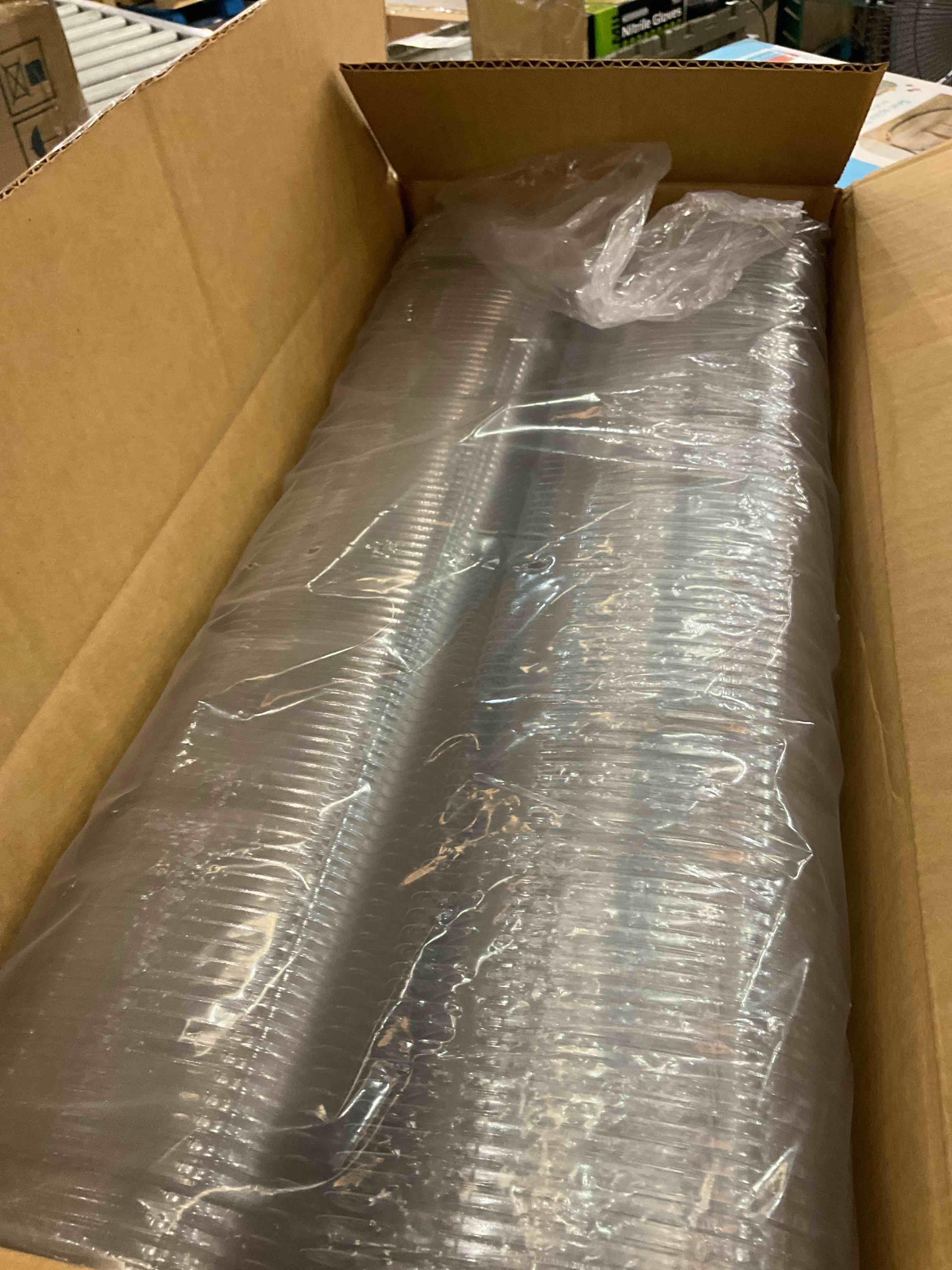 DART CH8DEF 8 oz Tamper-Resistant Clear Hinged Container with Flat Lid (Case of 200) Food Storage Container