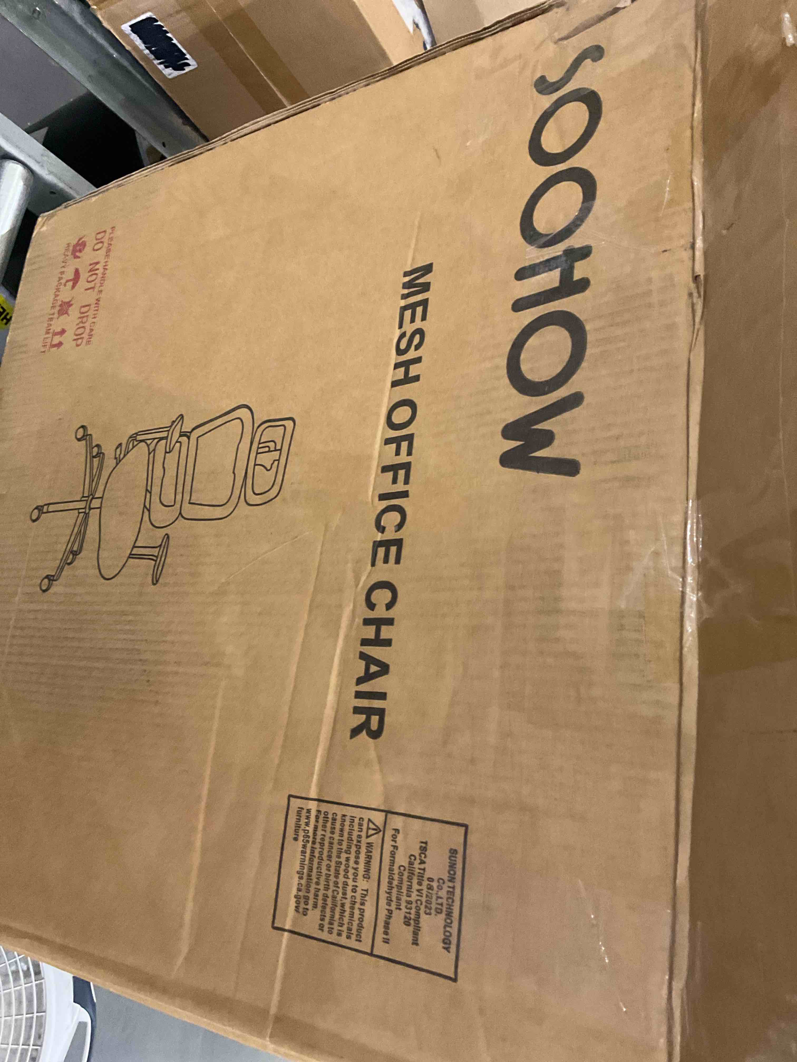 Soohow Ergonomic Home Office Chair,Ergonomic Desk Chair with Back Support,3D Armrest and Adjustable Headrest,High Back Mesh Office Chair for Heavy People,Grey