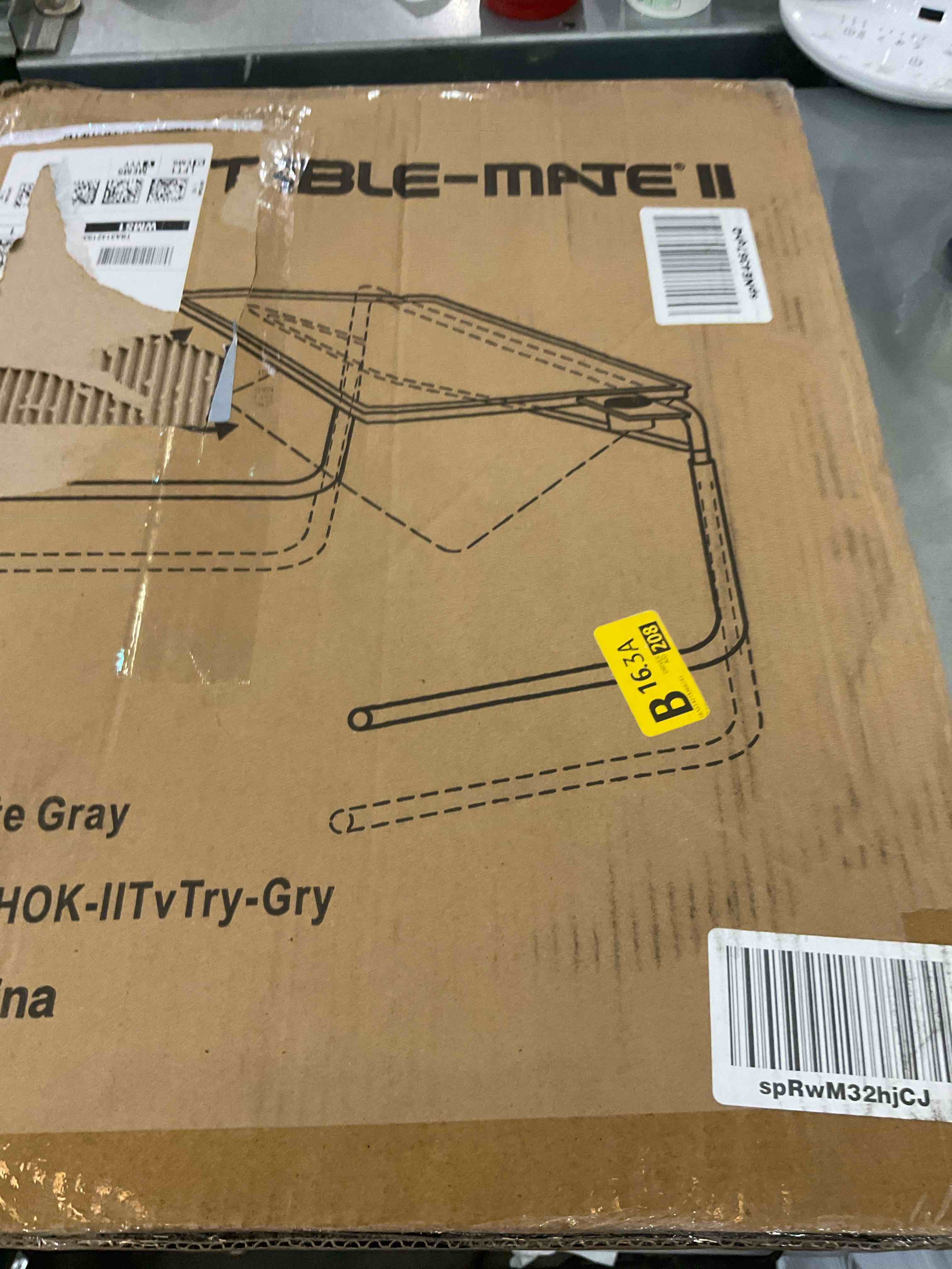 Table Mate II TV Tray - Folding Dinner Table, Couch Trays for Eating Snack Food, Stowaway Laptop Stand, Portable Bed Adjustable with 3 Angles, Cup Holder, Silver Table-Mate II Silver