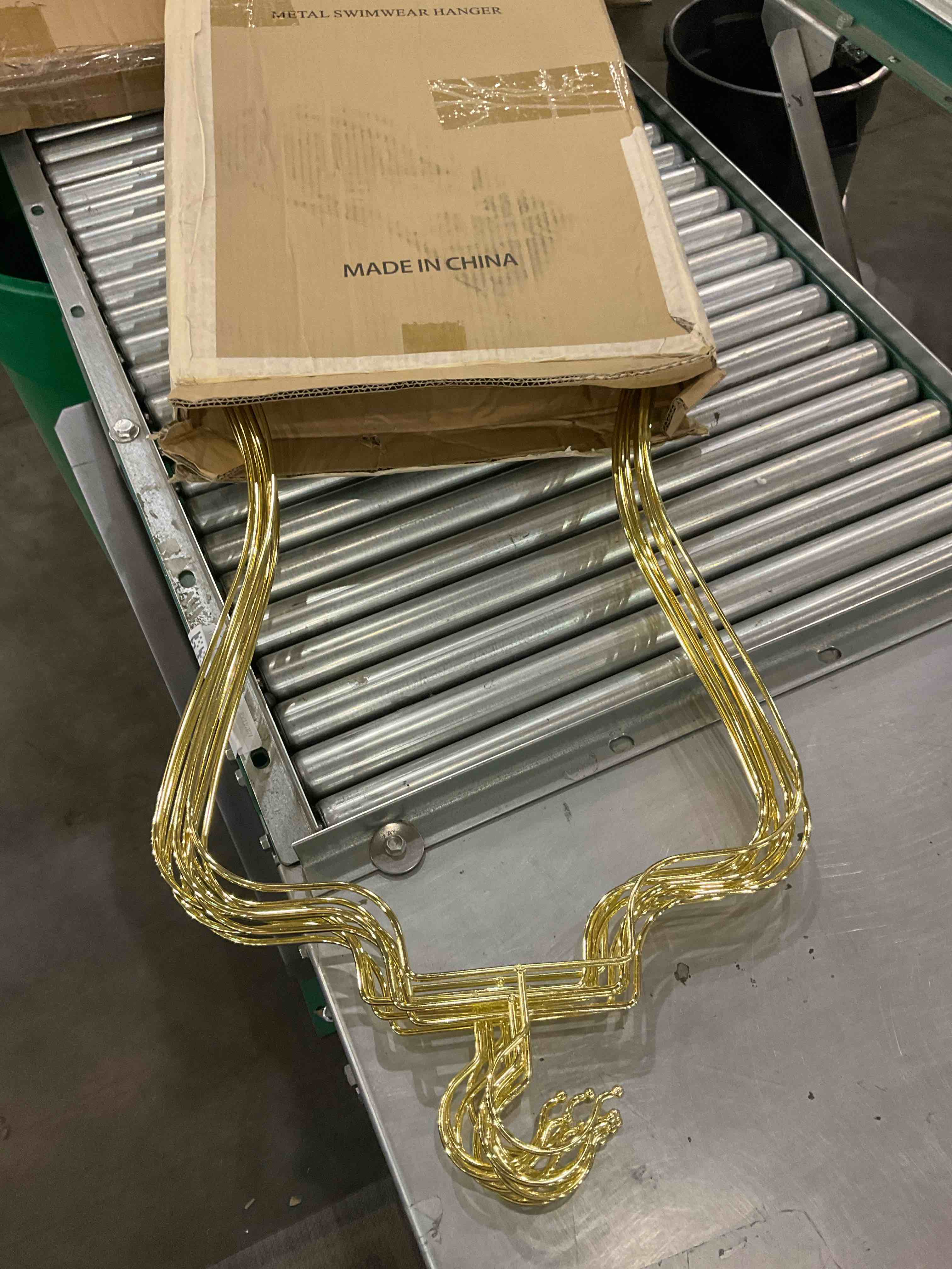 Gold Wire Lingerie Hangers Body Shape Metal Display Bikini Swimwear hanger-10 of Pack