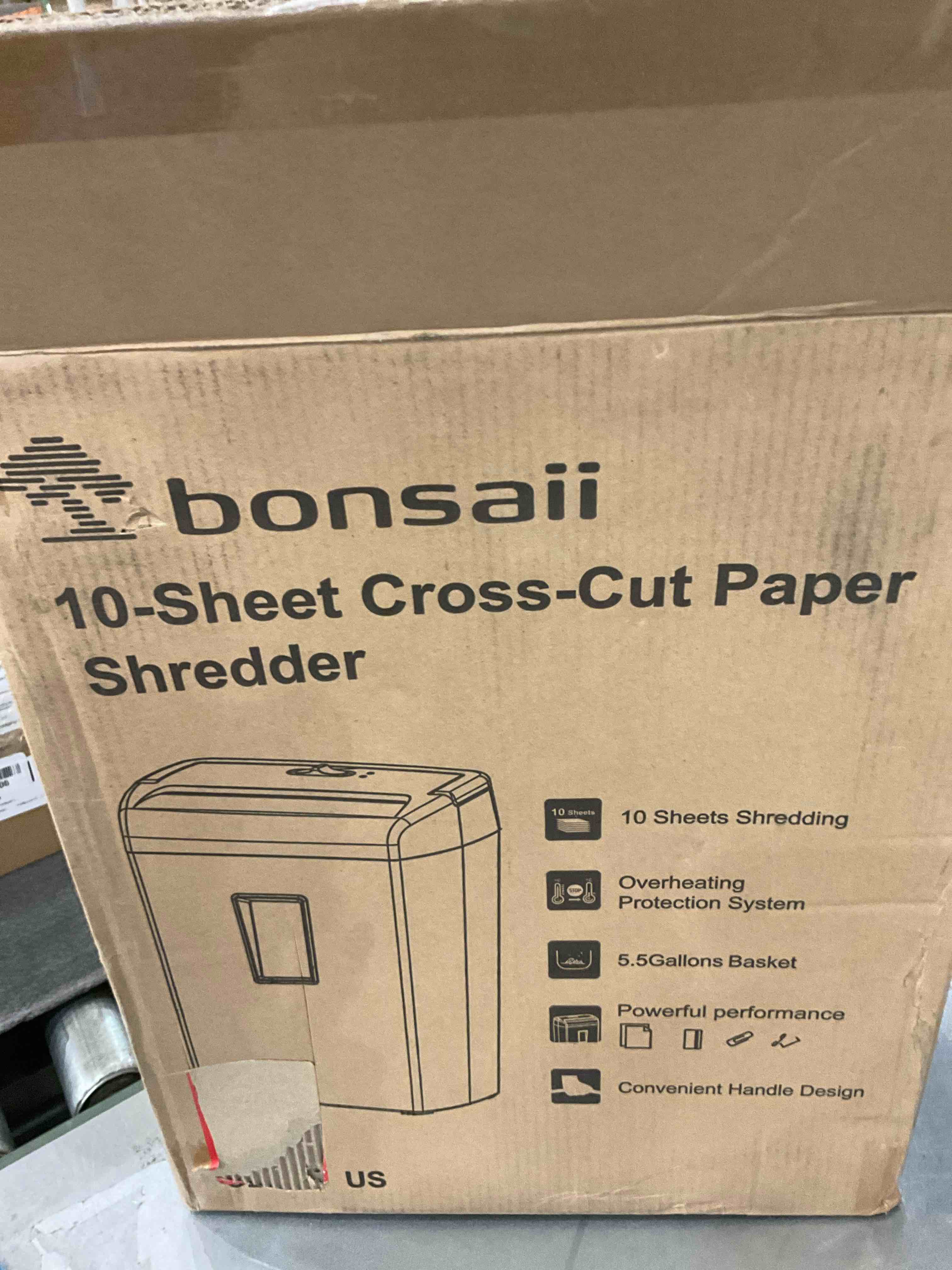 bonsali 10-Sheet Cross-Cut paper Shredder