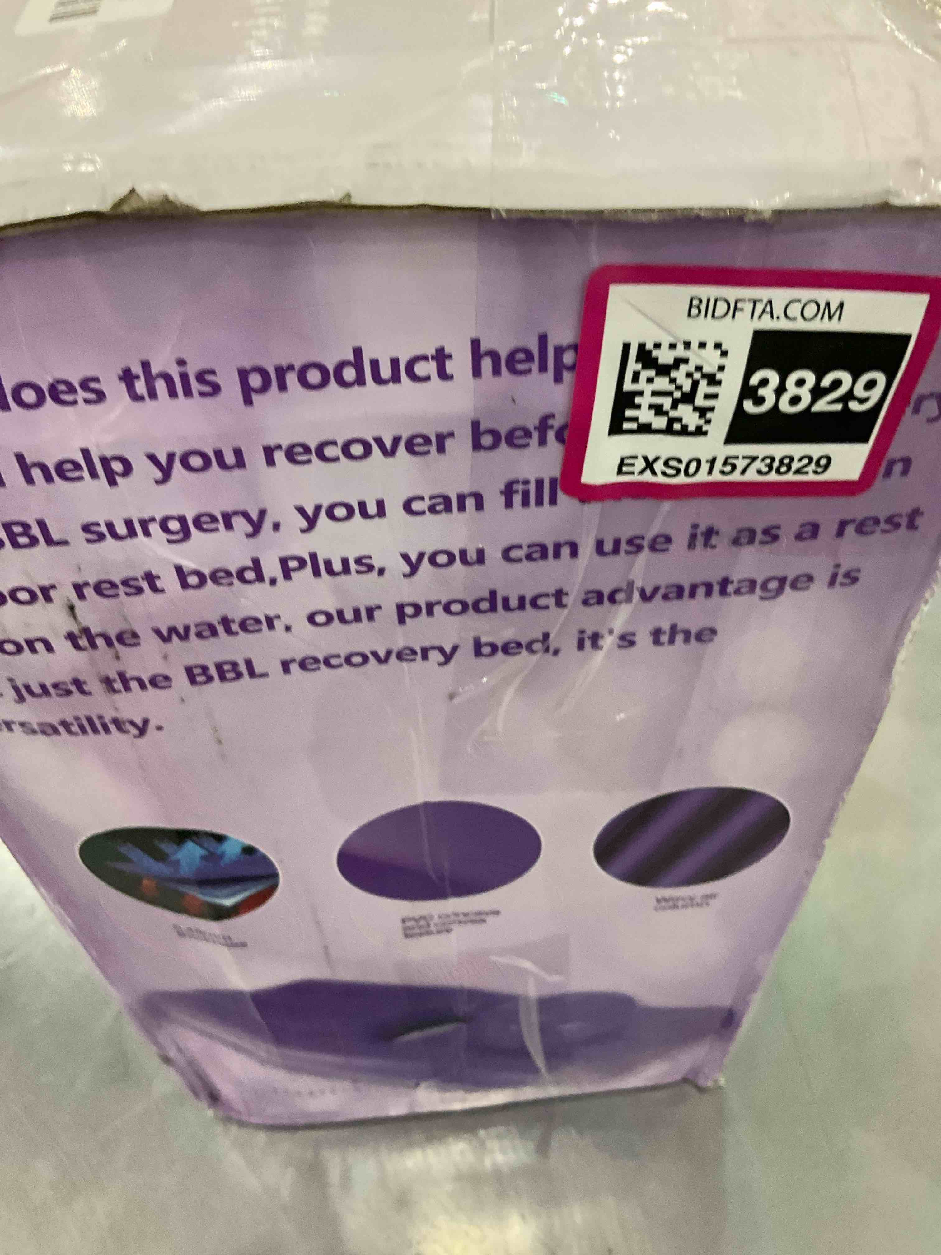 PVC BBL Post Surgery Supplies BBL Bed with Hole After Surgery Brazilian Butt Lift Recovery Pillow After Surgery, Inflatable Mattress BBL Bed with repair adhesive for Post Surgery Recovery (Violet)