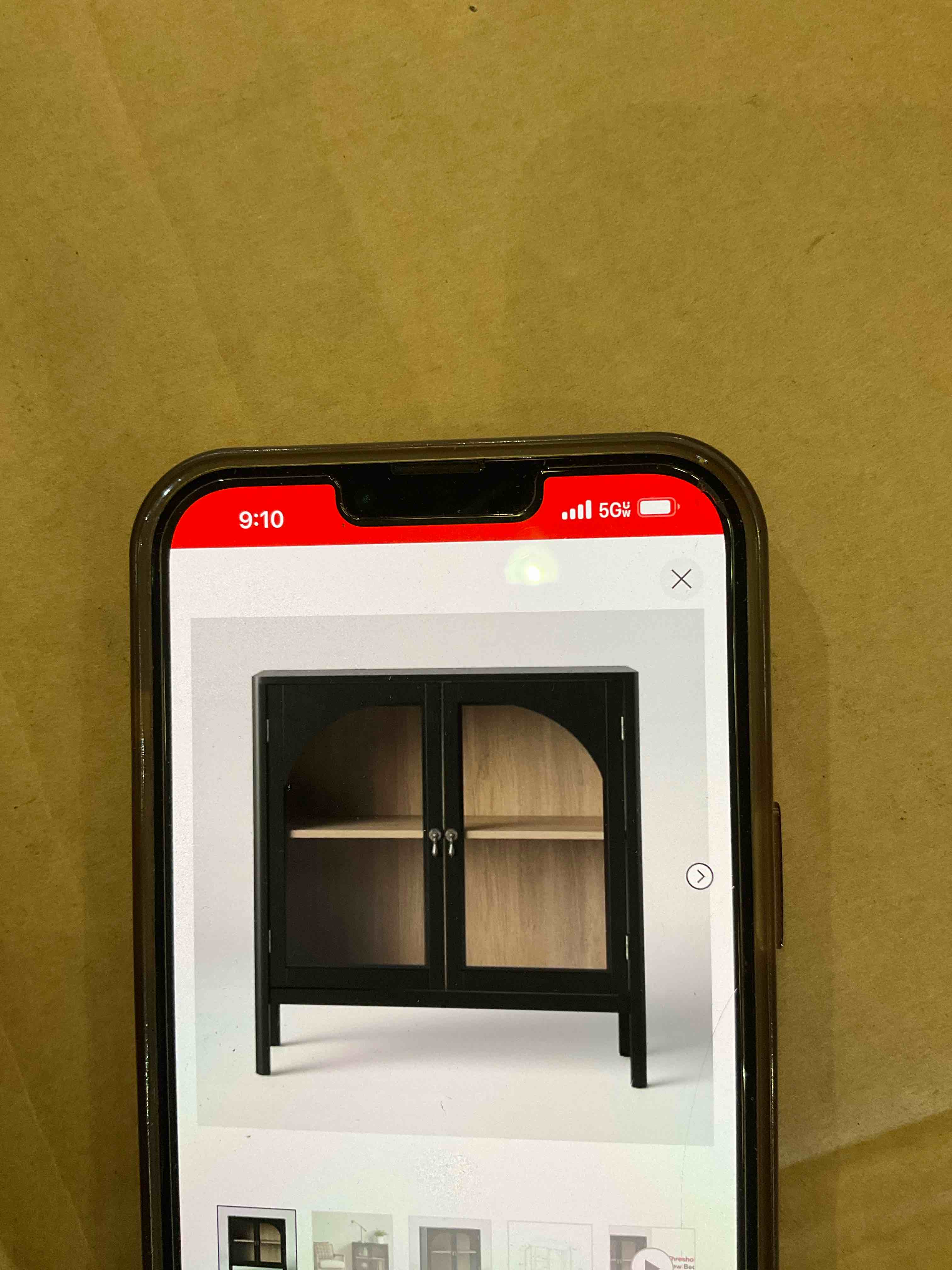 Tempered Glass Doors Solid Wood Legs 