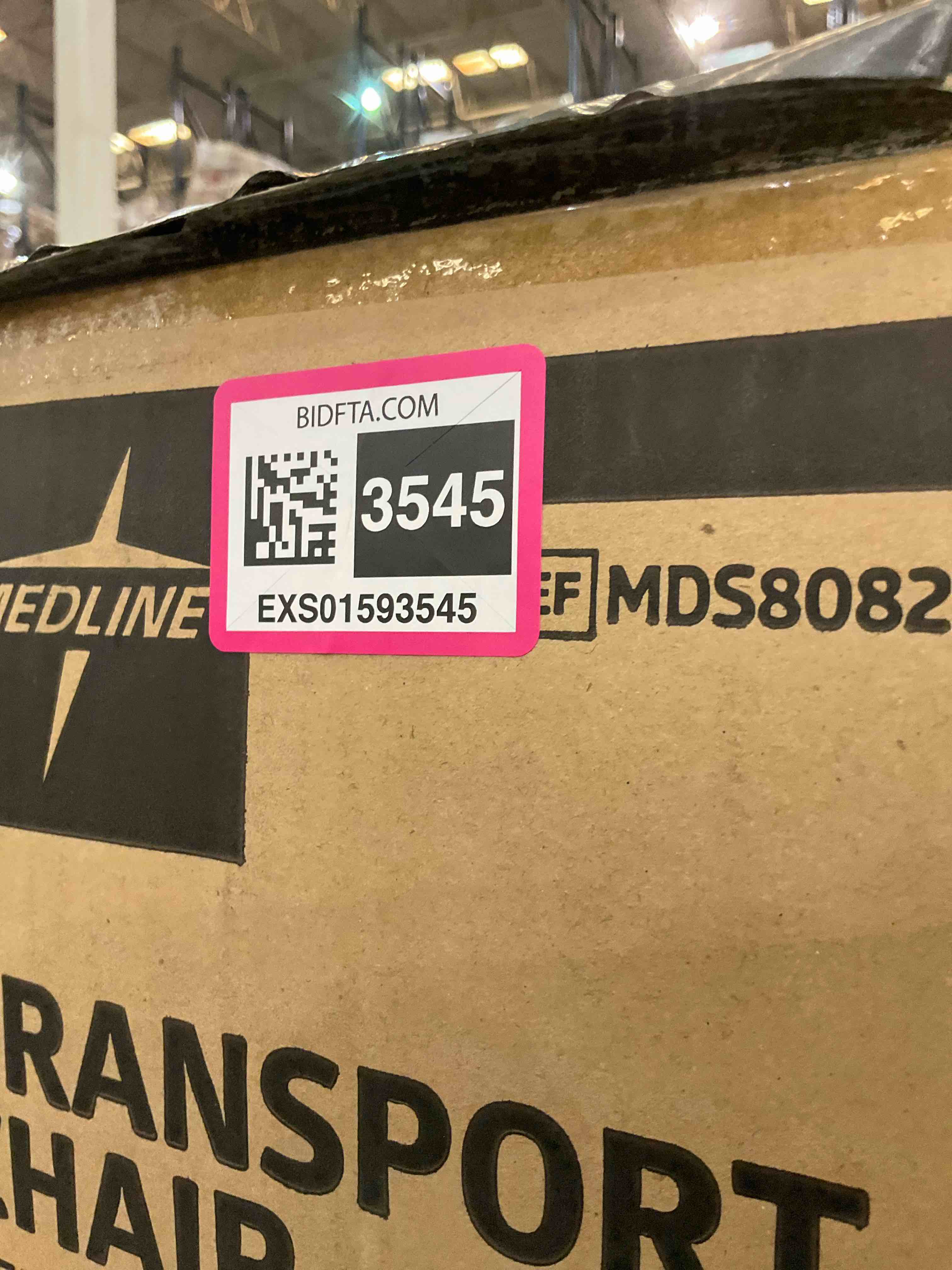 Medline Durable Folding Steel Transport Wheelchair with 12-Inch Wheels, 19-Inch Seat Width, Gray Frame, Microban, Burgundy Upholstery