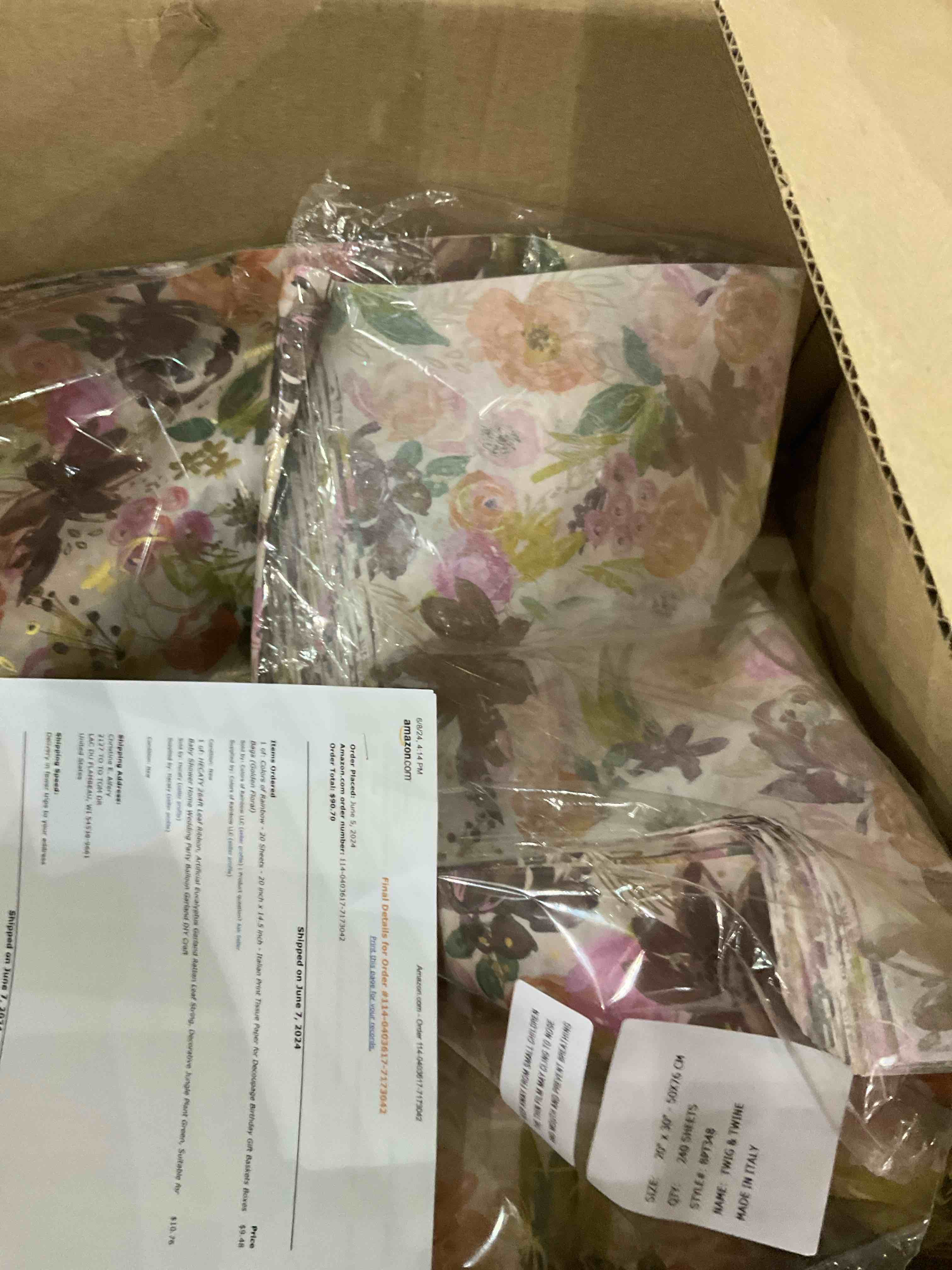 jilson Robert’s bulk 240 sheet count 20x30 tissue paper 