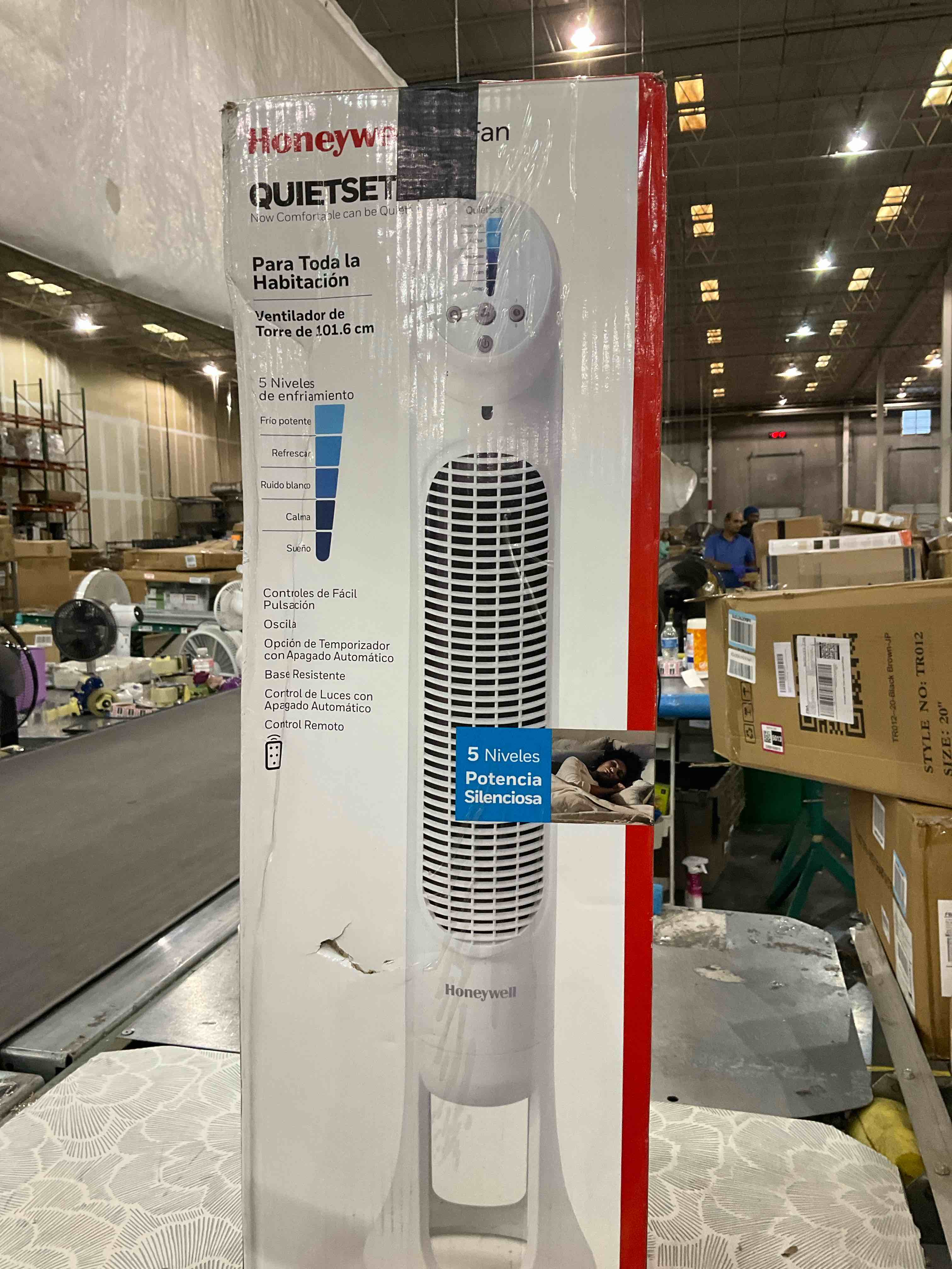 Honeywell HYF260 Quiet Set Whole Room Tower Fan, White