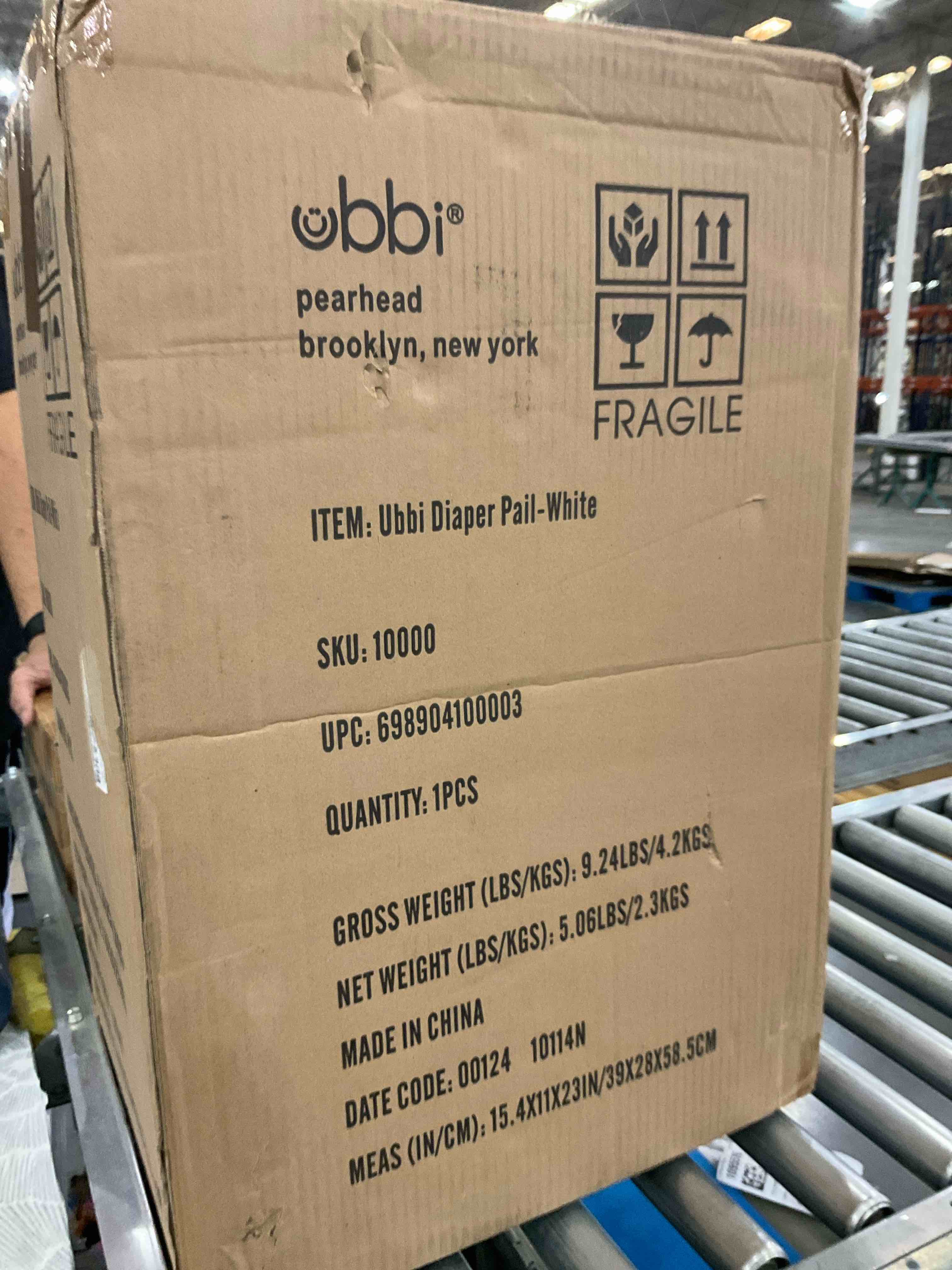 Ubbi Steel Diaper Pail, Odor Locking, No Special Bag Required, Award-Winning, Registry Must-Have, White