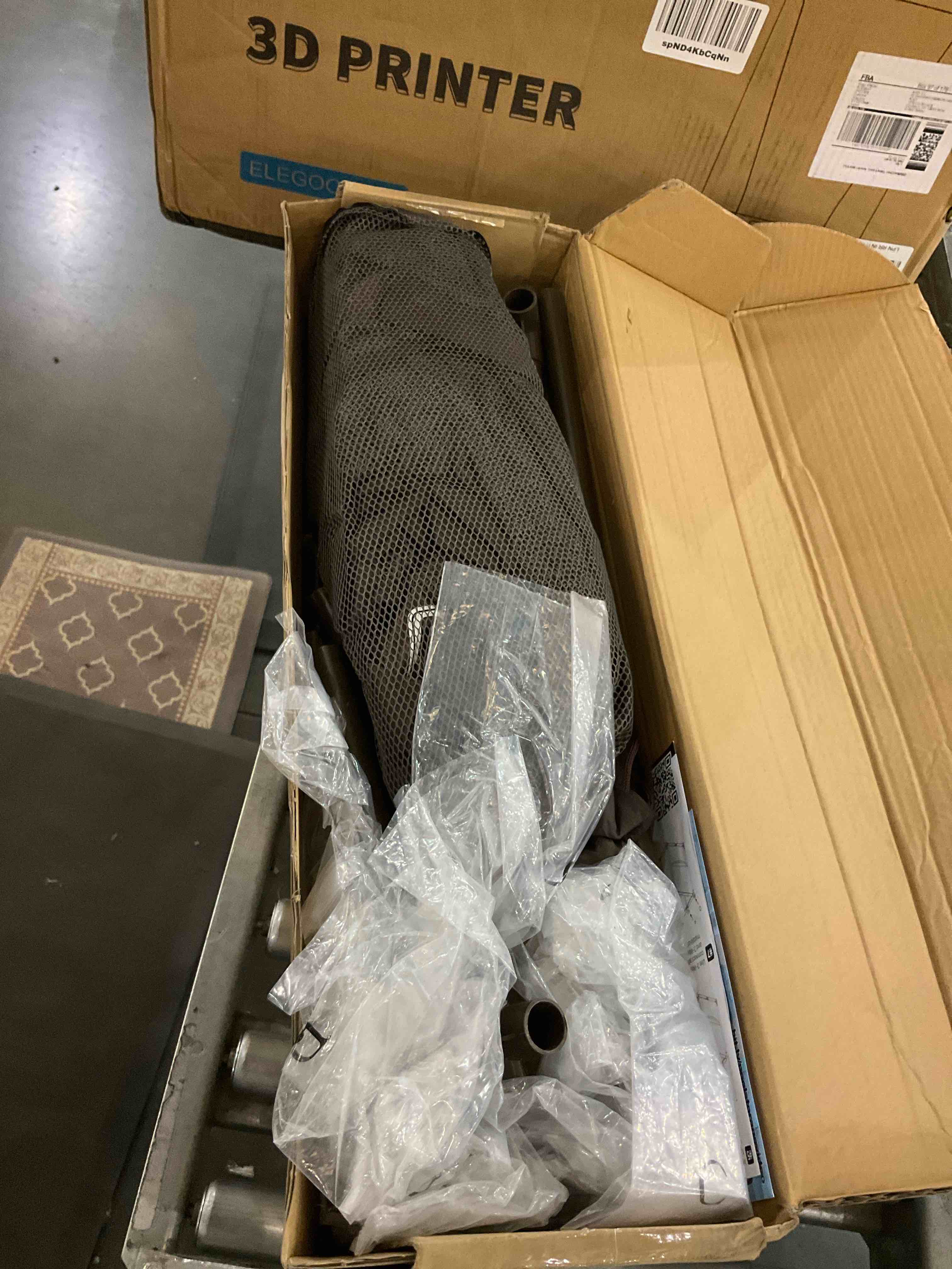 Essentially Yours Pool Noodles Holder, Toys, Balls, Floats and Equipment Mesh Rolling Storage Organizer Bin, Kids Height, Large, (43" W x 25" L x 28" H), Brown Style 563009