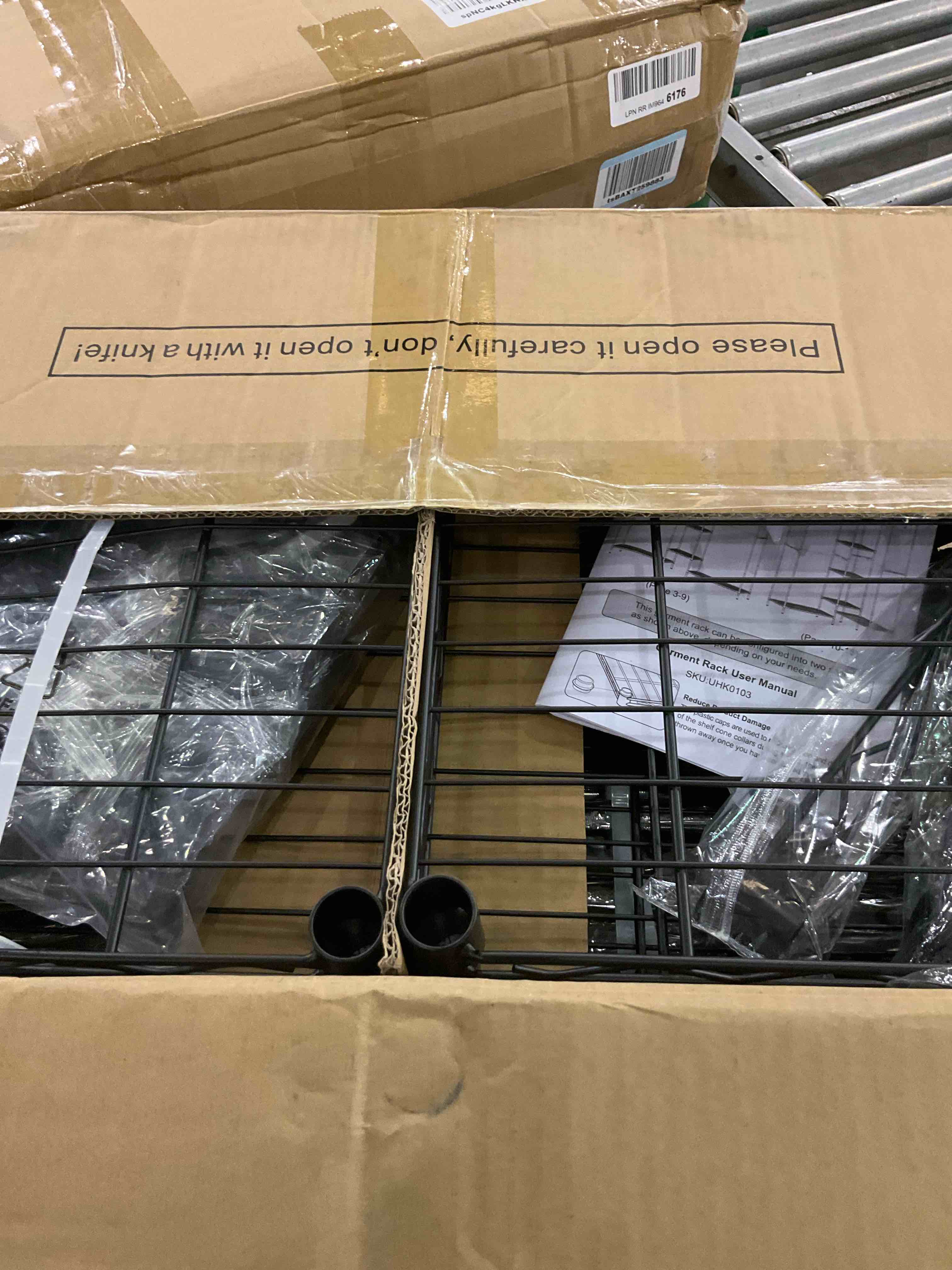 Ulif E4 Wire Garment Rack, Metal Free Standing Closet Organizer and Storage System, Heavy Duty Clothing Wardrobe with 8 Shelves and 4 Hanger Rods, Max Load 920 LBS, 71.6”W x 14.5”D x 79.3”H, Black