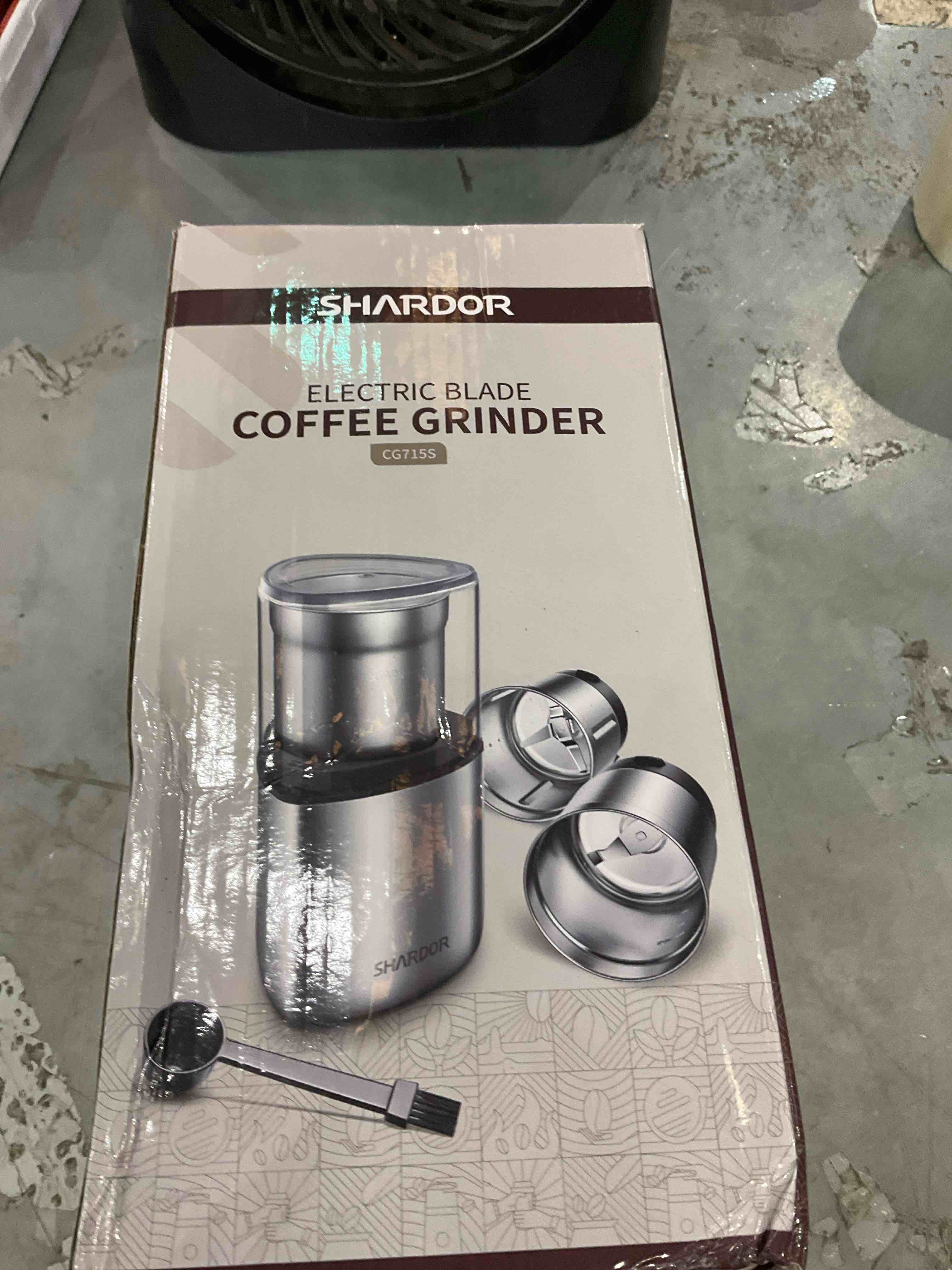 SHARDOR Coffee Grinder Electric Herb/Wet Grinder for Spices and Seeds with 2 Removable Stainless Steel Bowls, Silver
