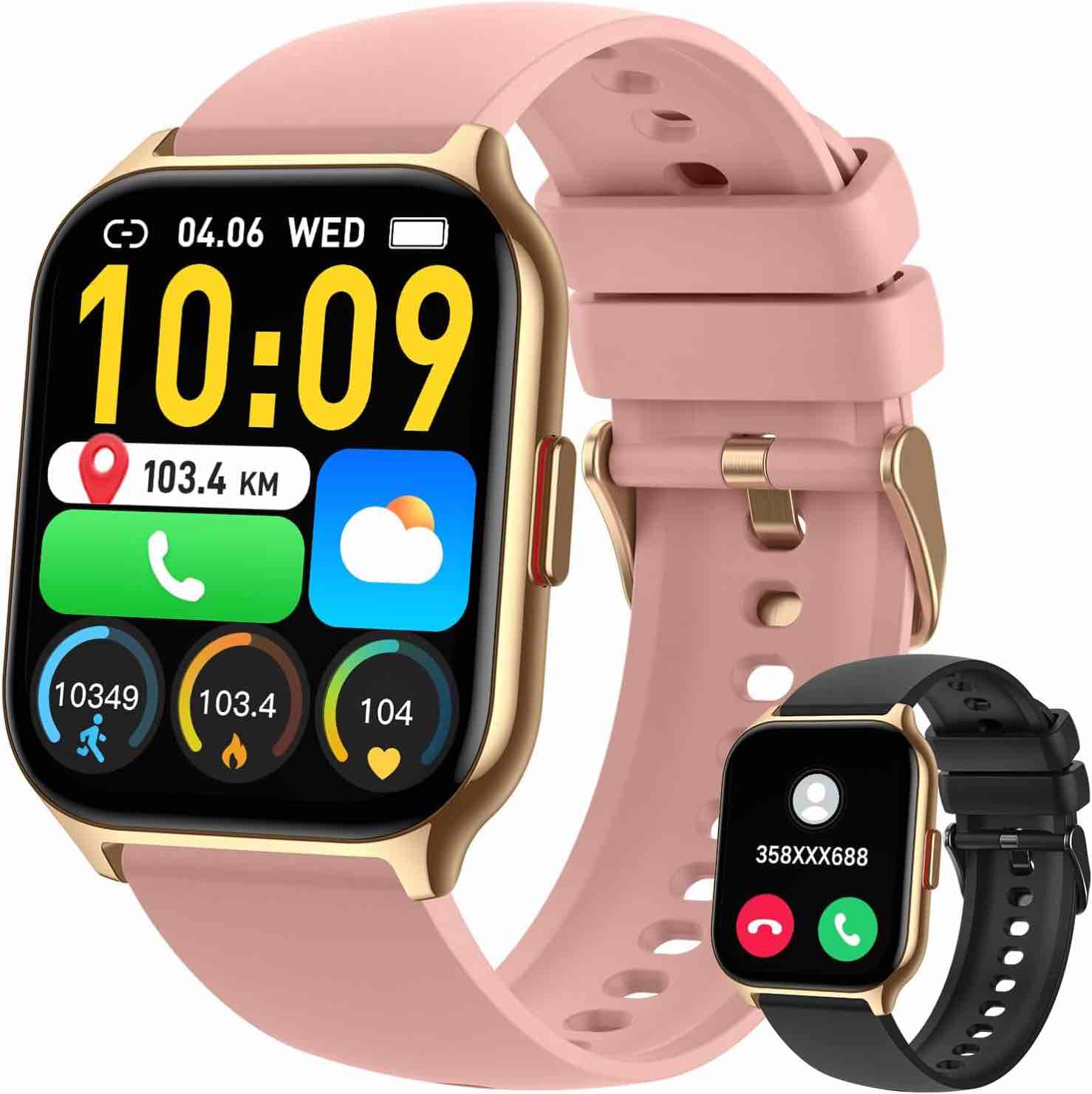 Smart Watch for Men Women Fitness: Running Smart Watches for Men Digital Mens watches Make/Answer Call Waterproof Smartwatch Android Phones iPhone Samsung Compatible Heart Rate Monitor Step Tracker