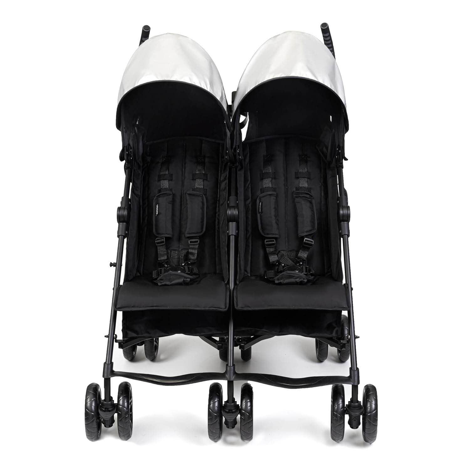 Summer Infant 3Dlite Double Convenience Lightweight Double Stroller for Infant & Toddler with Aluminum Frame, Two Large Seats with Individual Recline, Extra-Large Storage Basket, Black