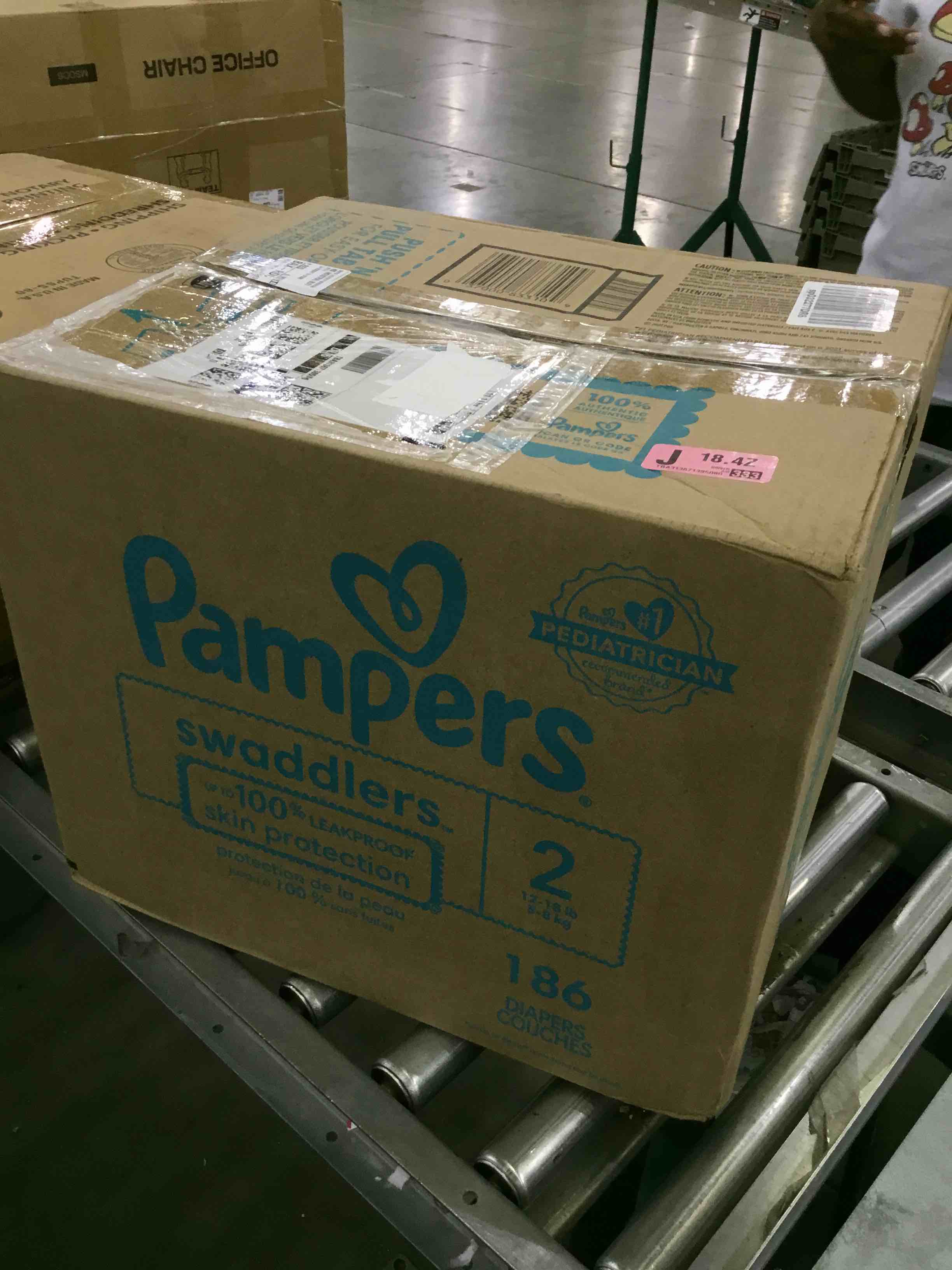 Pampers Swaddlers Diapers - Size 2, One Month Supply (186 Count), Ultra Soft Disposable Baby Diapers