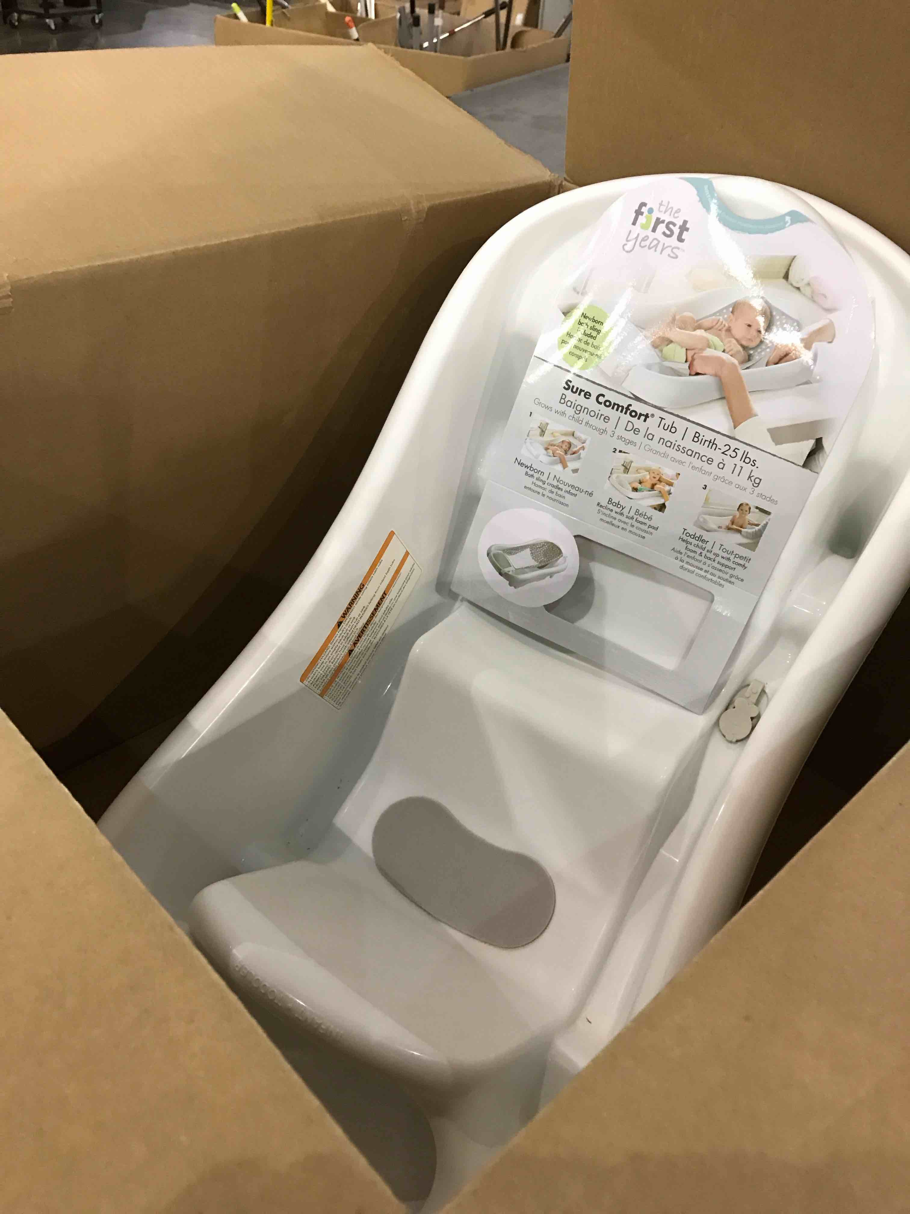 Shower Baby Bathtub — Baby Spa for Newborn to Toddler — Includes Convertible Bathtub and Sling with Soothing Spray — Baby Bath Essentials