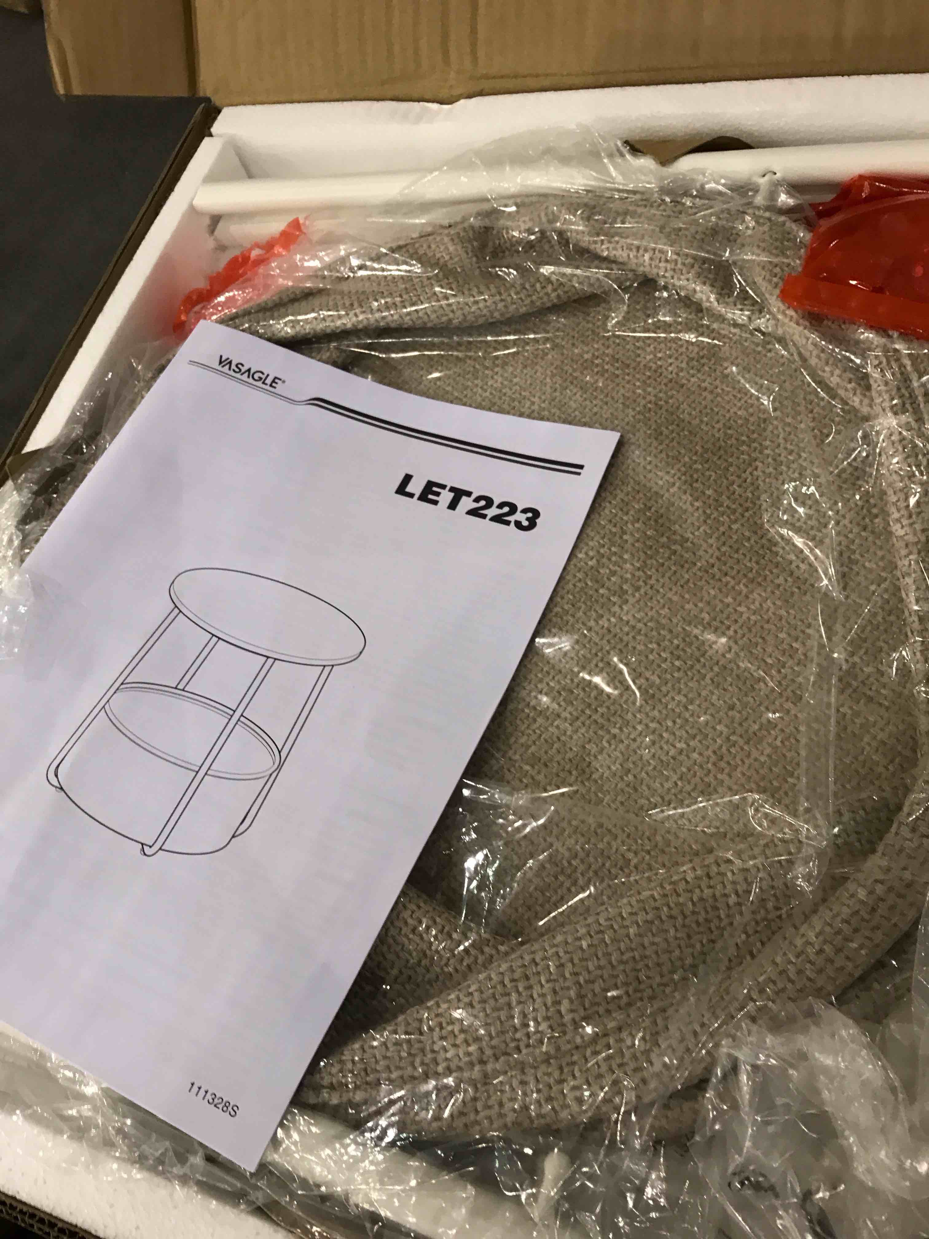 with Drawers, End Table with Charging Station Bedroom Side Tables with USB Ports and Outlets 3 Tier Tall Night Stand with Fabric Drawer for Living Room Dorm, Rustic Brown and 