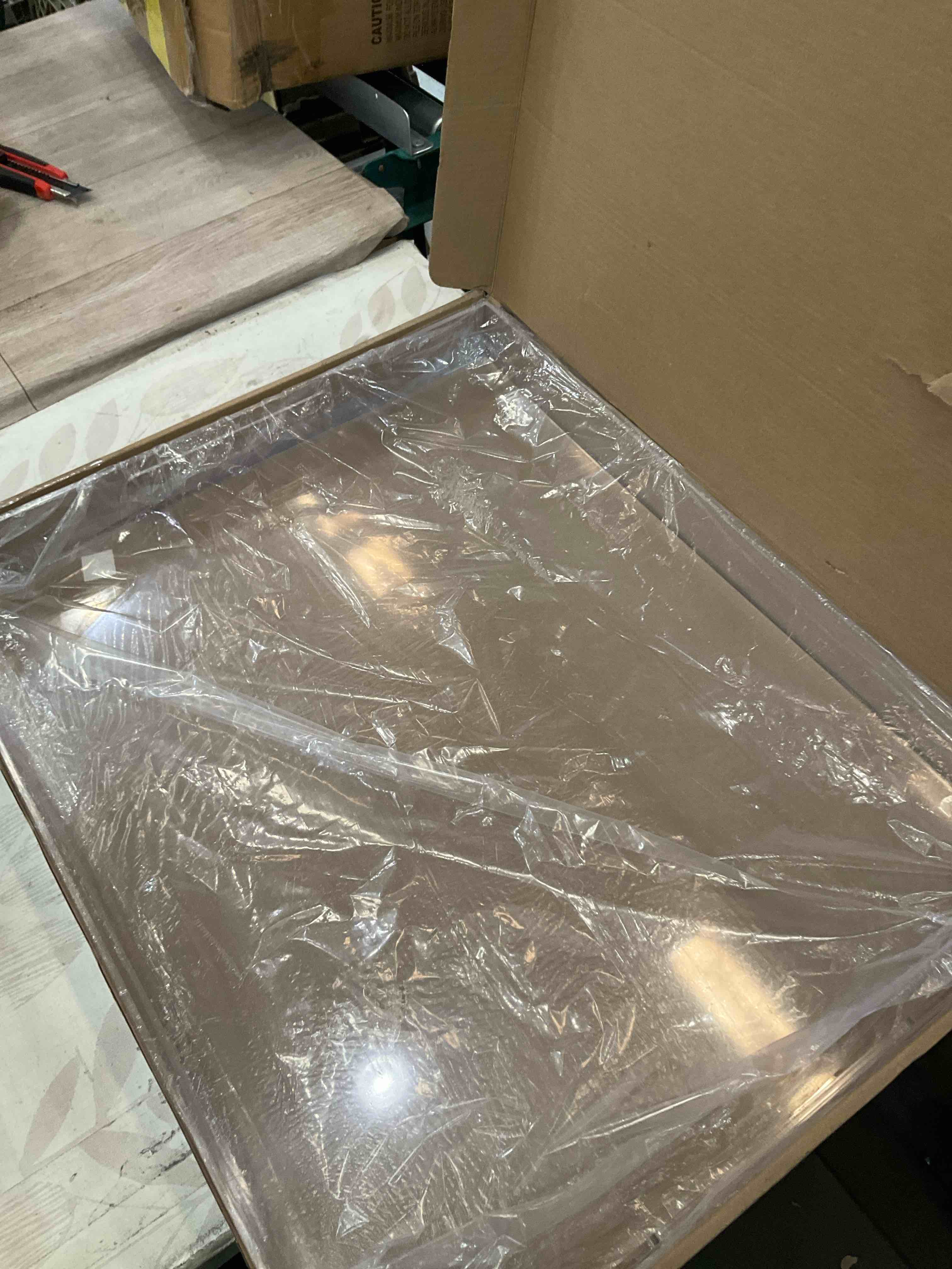 Transparent Acrylic Snack Serving Tray, 16x20 Inches Organizer Clear Tray with Handles, Kitchen Countertop Bed Dining Tray, Vanity Table Decorative Tray, Ottoman Tray for Living Room Bedroom Bathroom