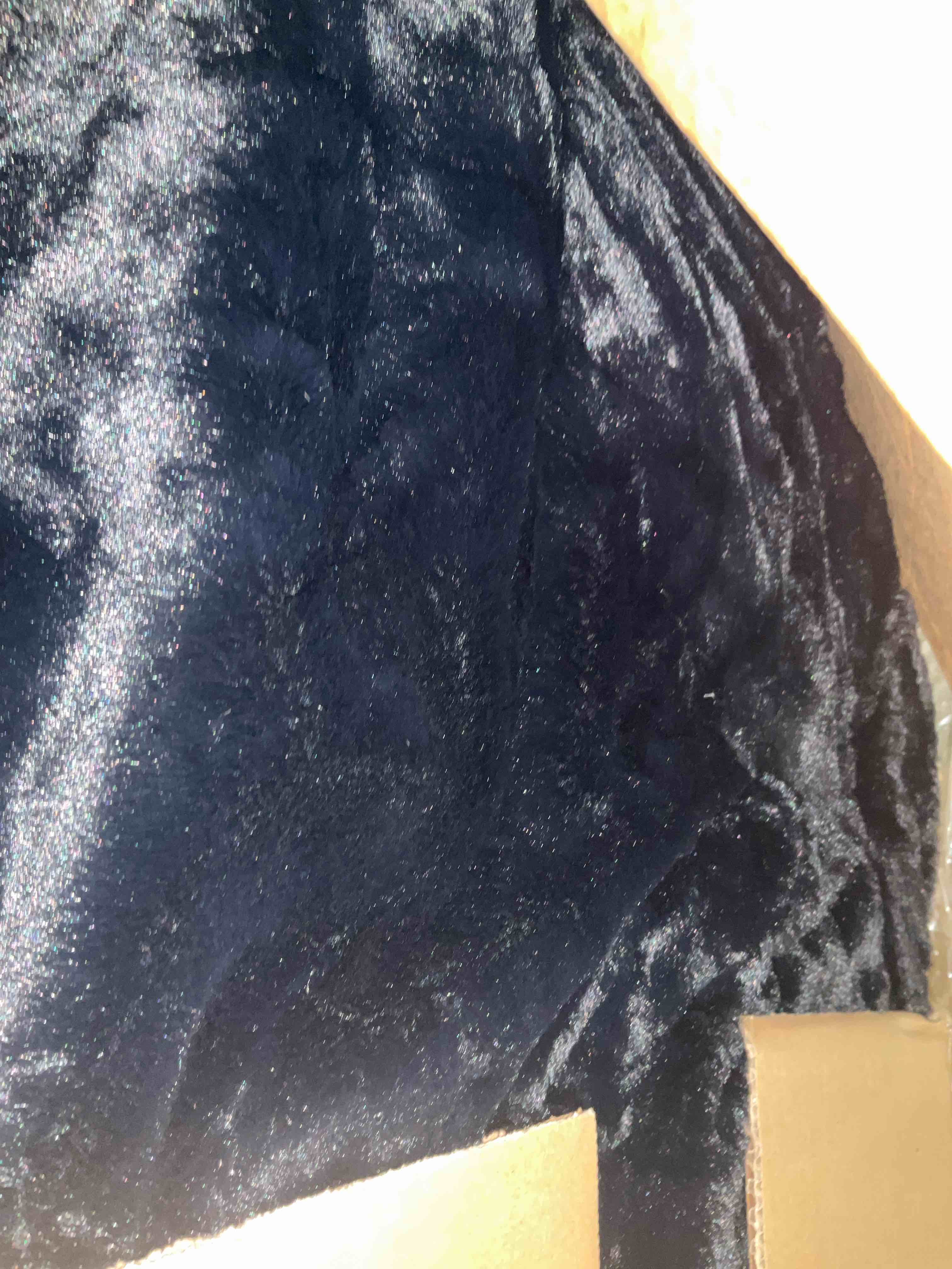 Posh Creations Bean Bag Chair for Kids, Teens, and Adults Includes Removable and Machine Washable Cover, 27in - Medium, Soft Faux Rabbit Fur Black.
