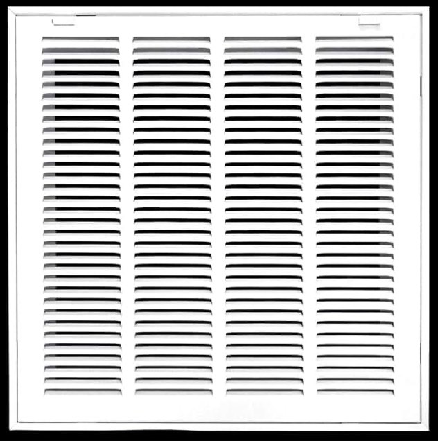 16" X 16" Return Air Filter Grille - Filter Included - Easy Plastic Tabs for Removable Face/Door - HVAC Vent Duct Cover - White [Outer Dimensions: 17.75w X 17.75h]