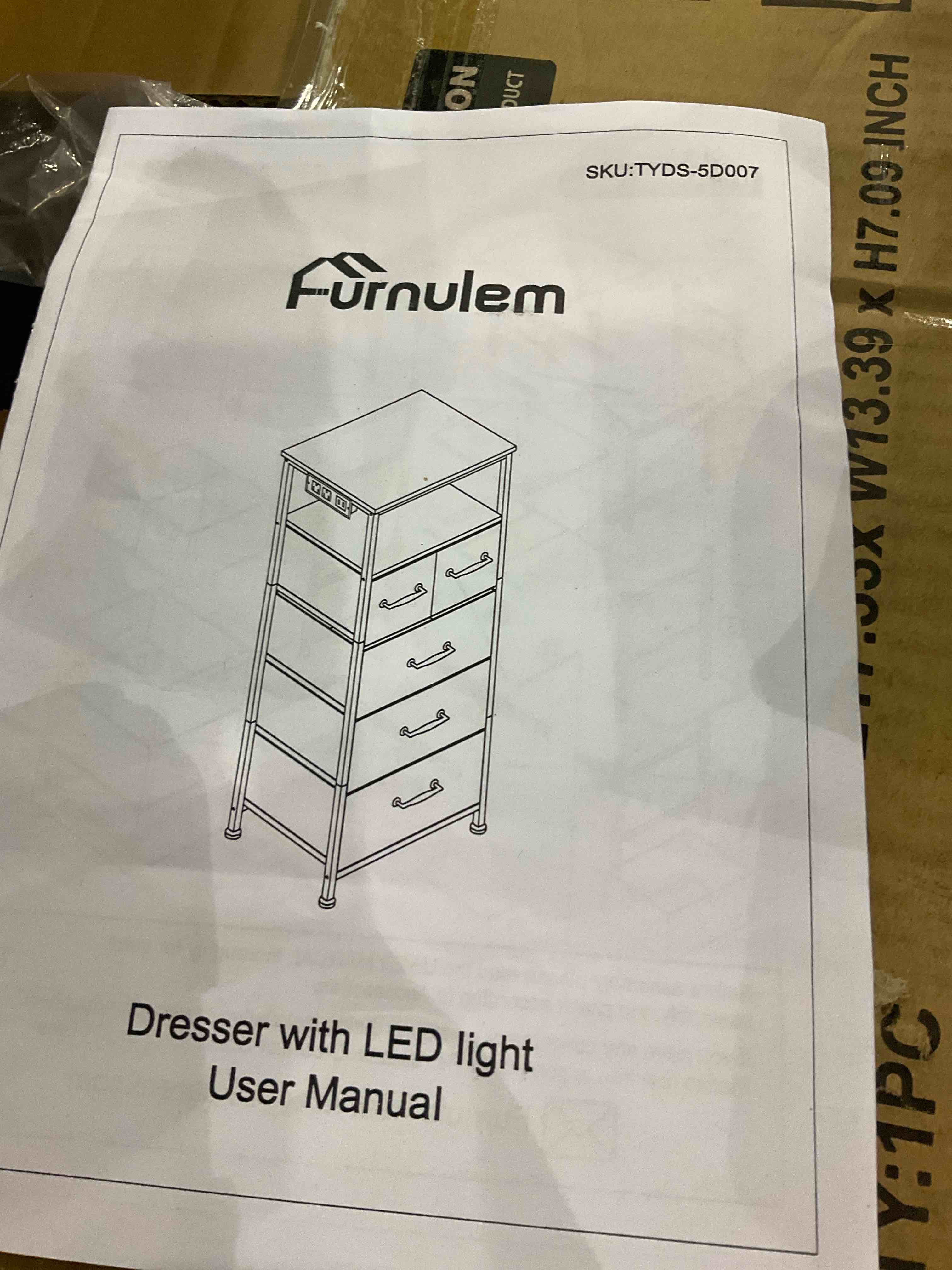 dresser with led light 